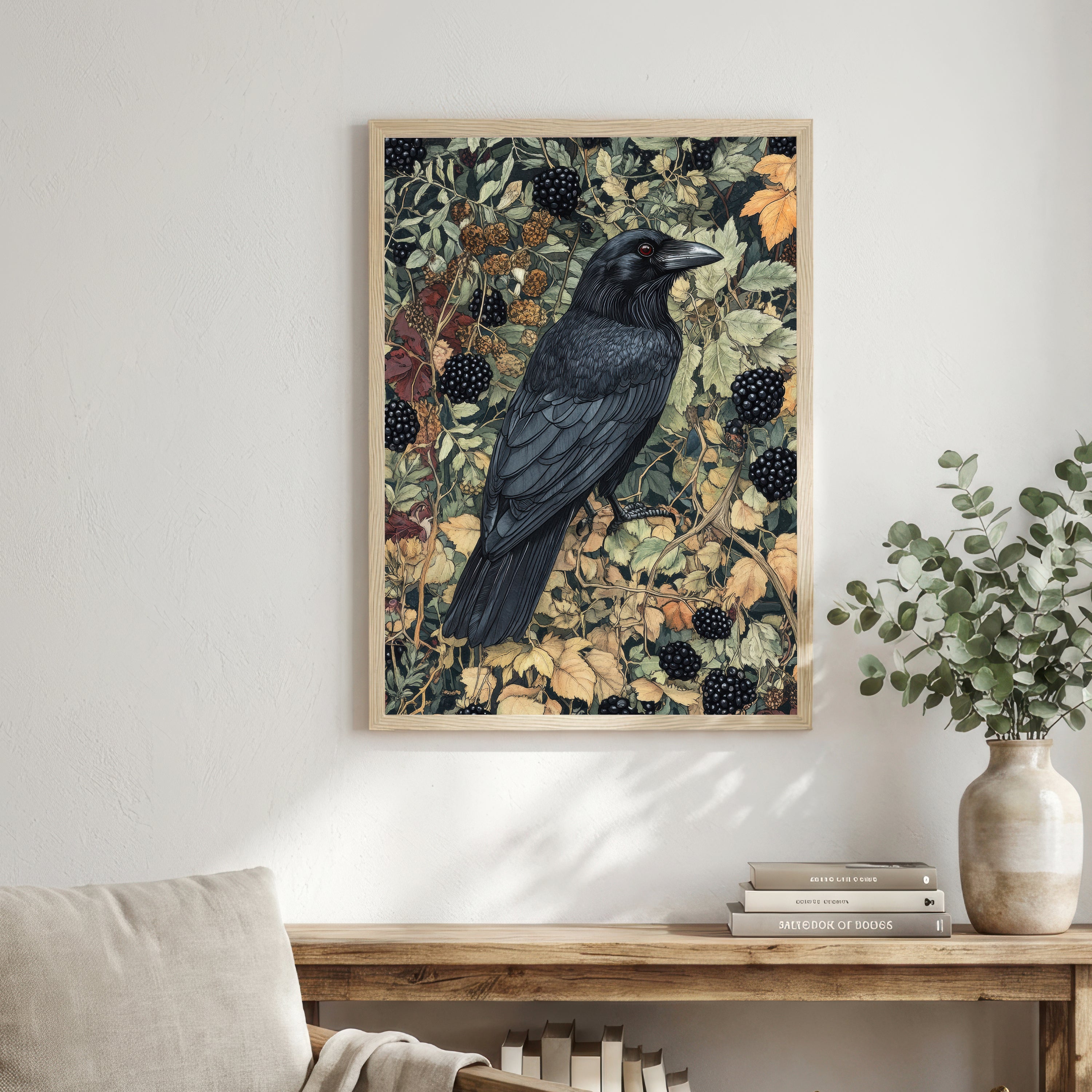 Crow Blackberry Botanical Art Print