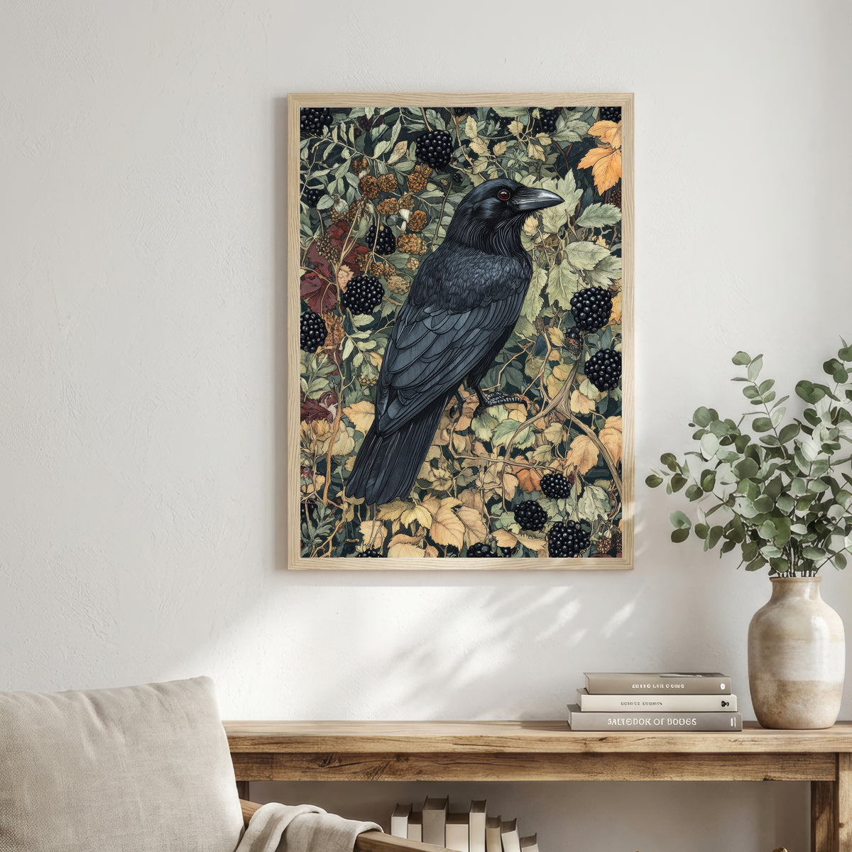 Crow Blackberry Botanical Art Print