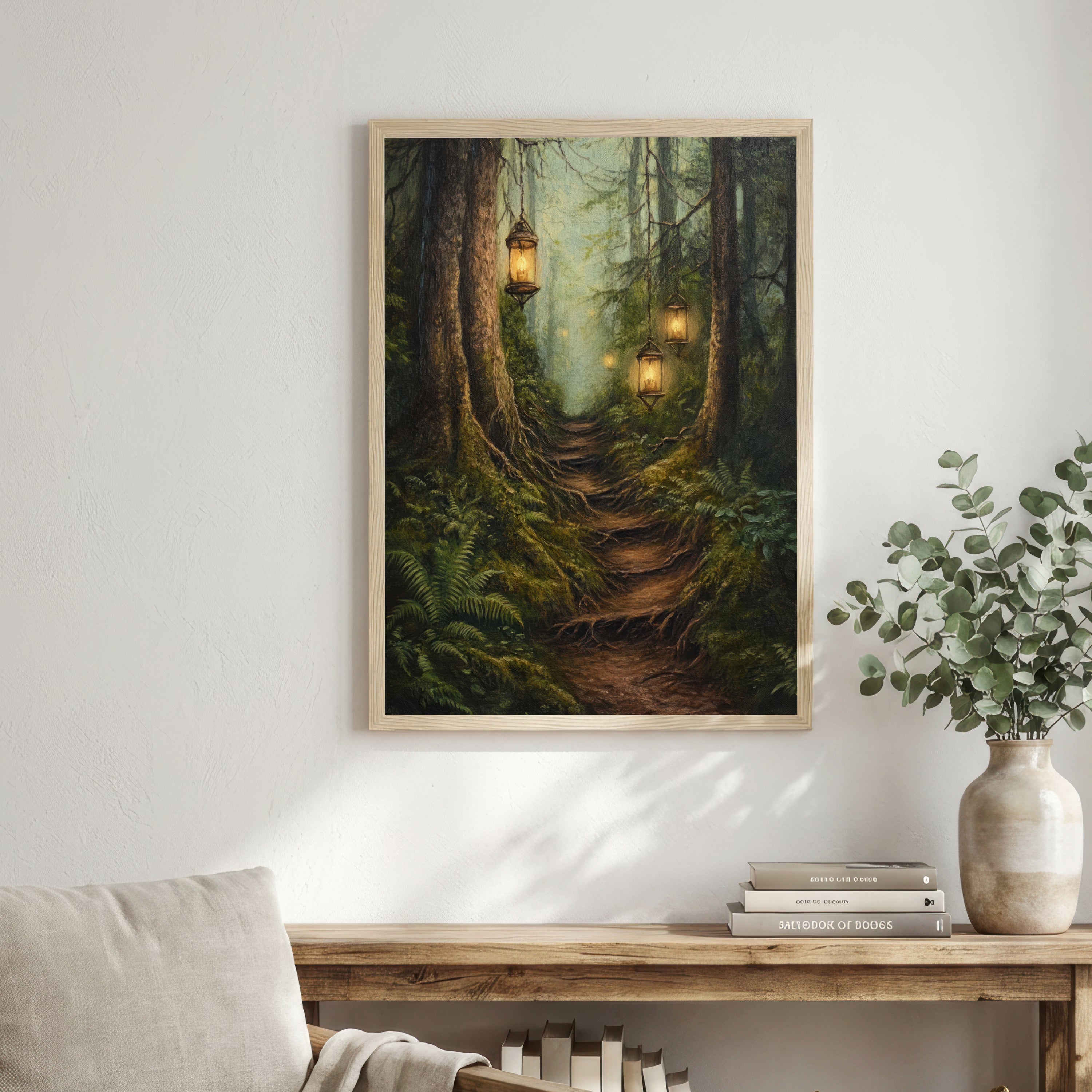 Enchanted Forest Lantern Art Print