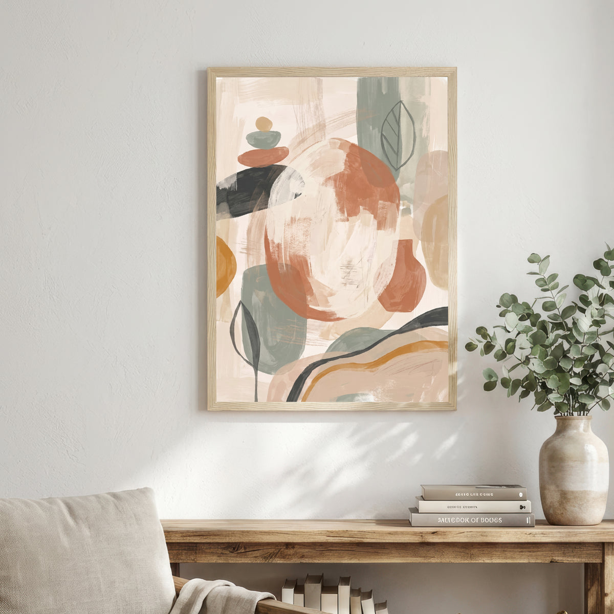Neutral Organic Abstract Art Print