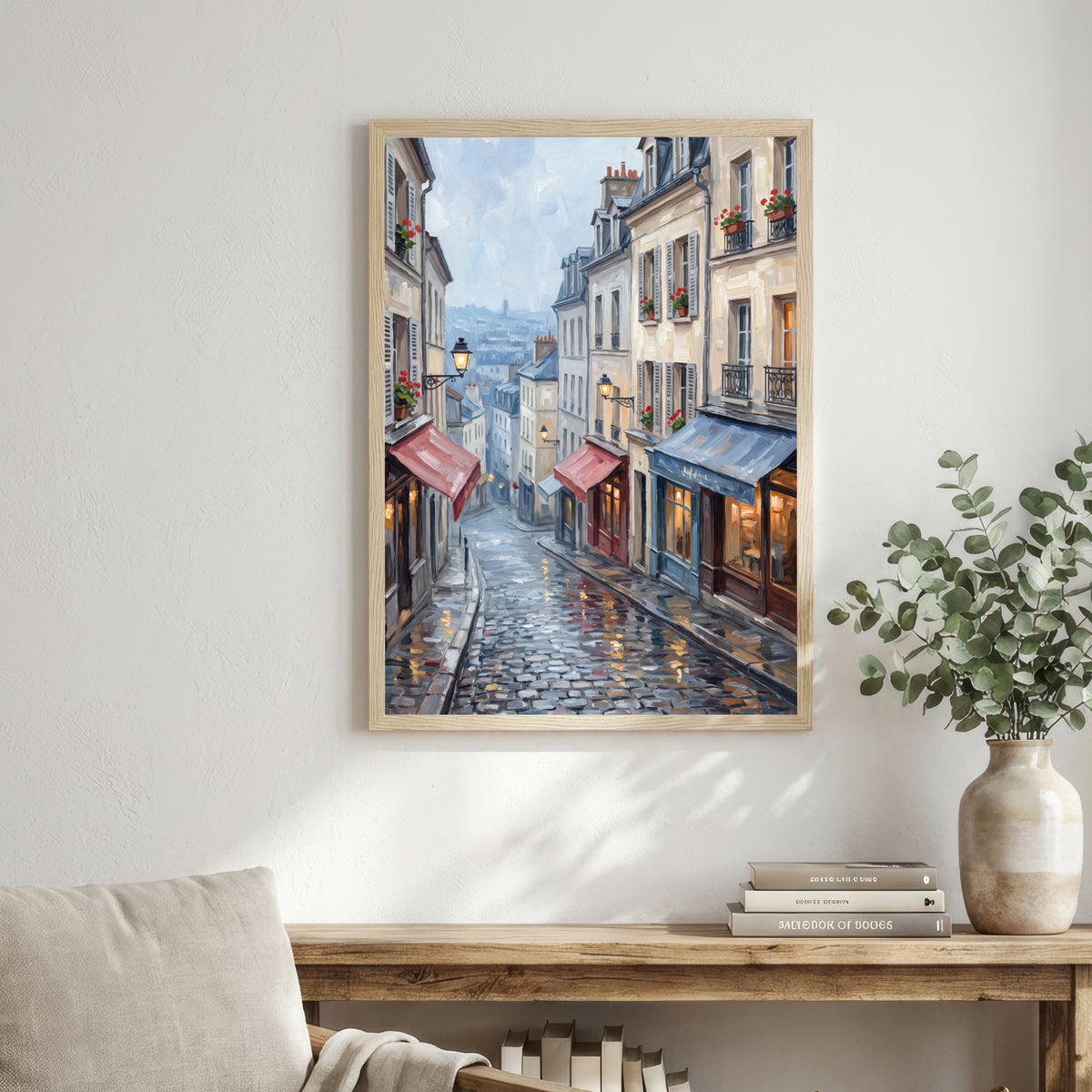 Parisian Cobblestone Street Art Print