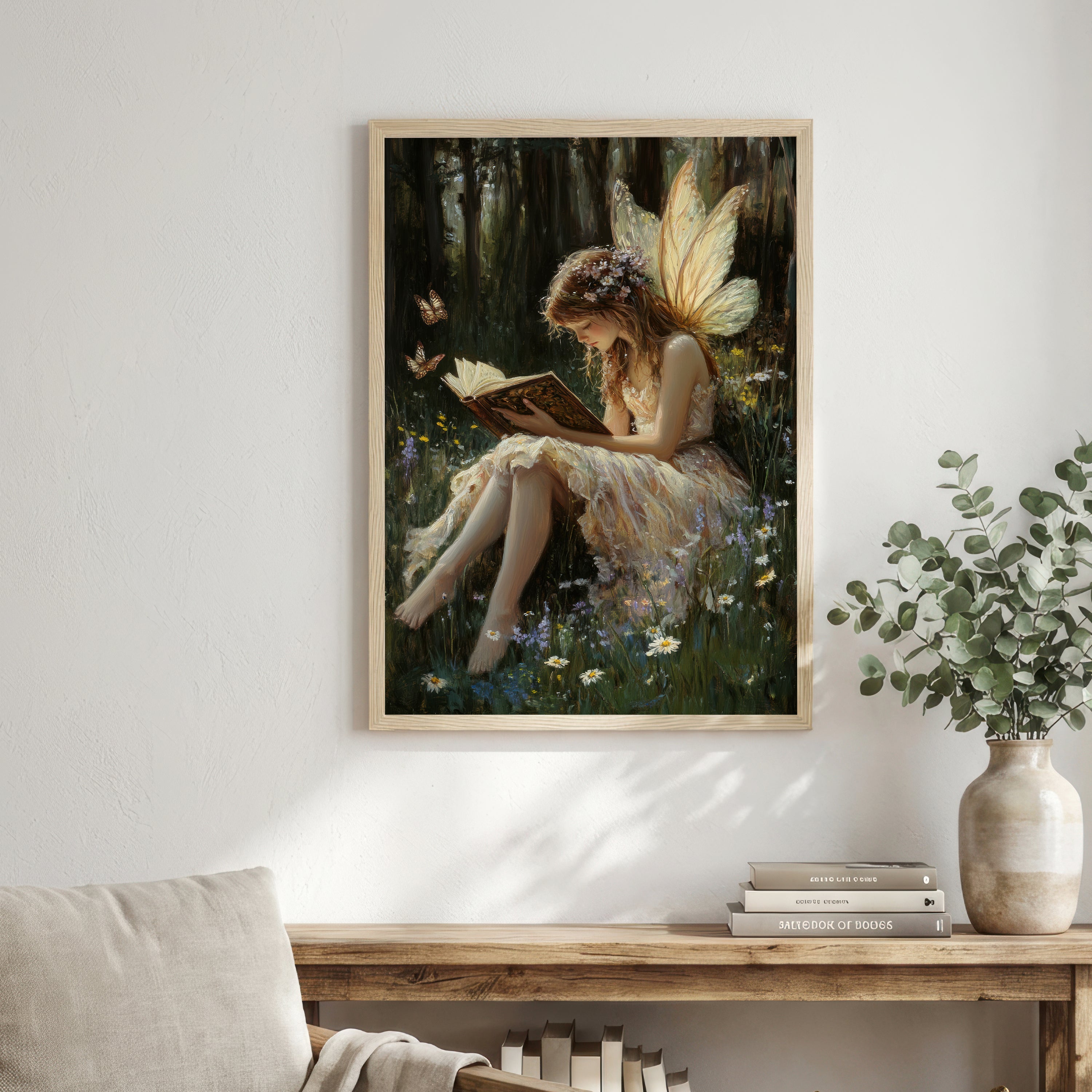 Fairy Reading Book Art Print