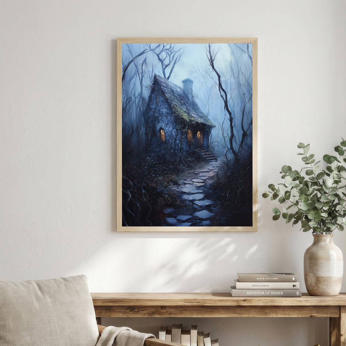Enchanted Woodland Cottage Art Print