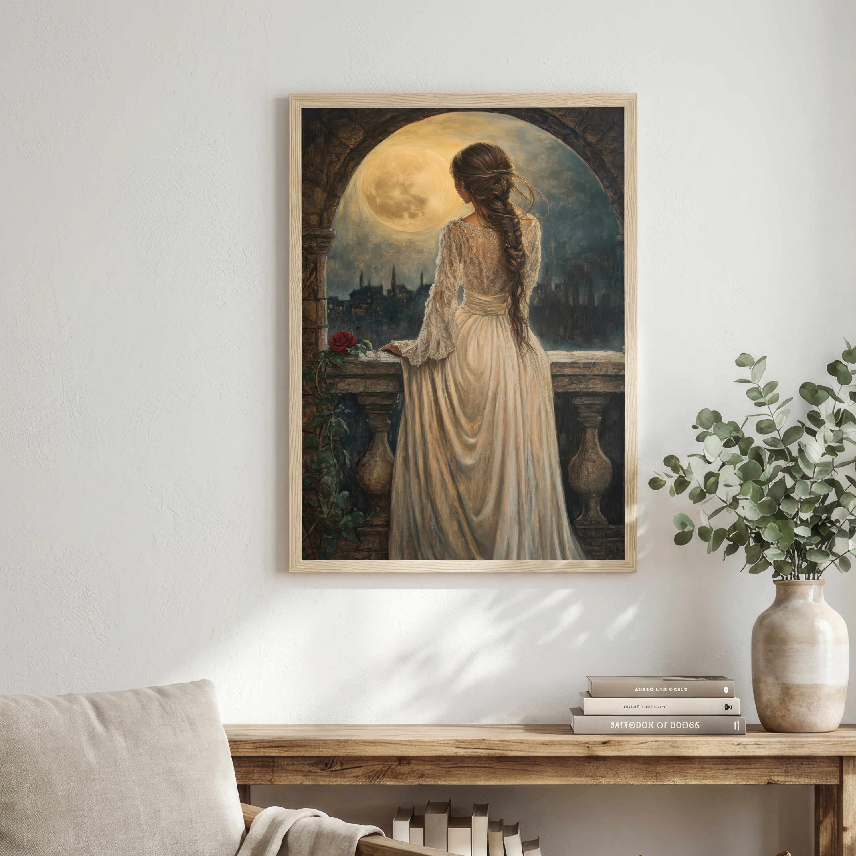 Moonlit Woman Gothic Art Print