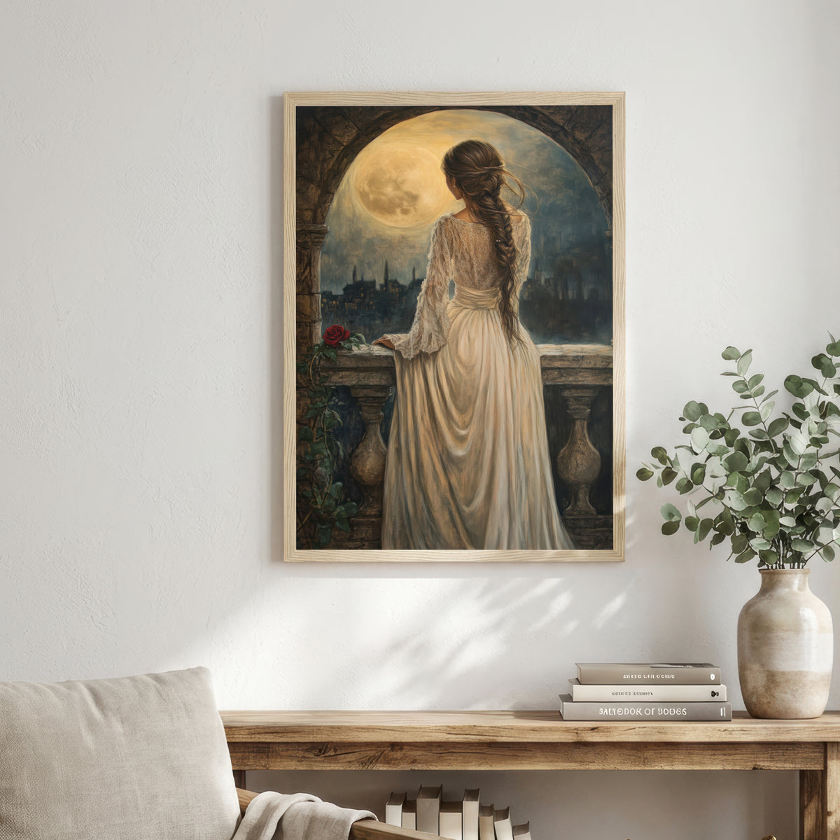 Moonlit Woman Gothic Art Print