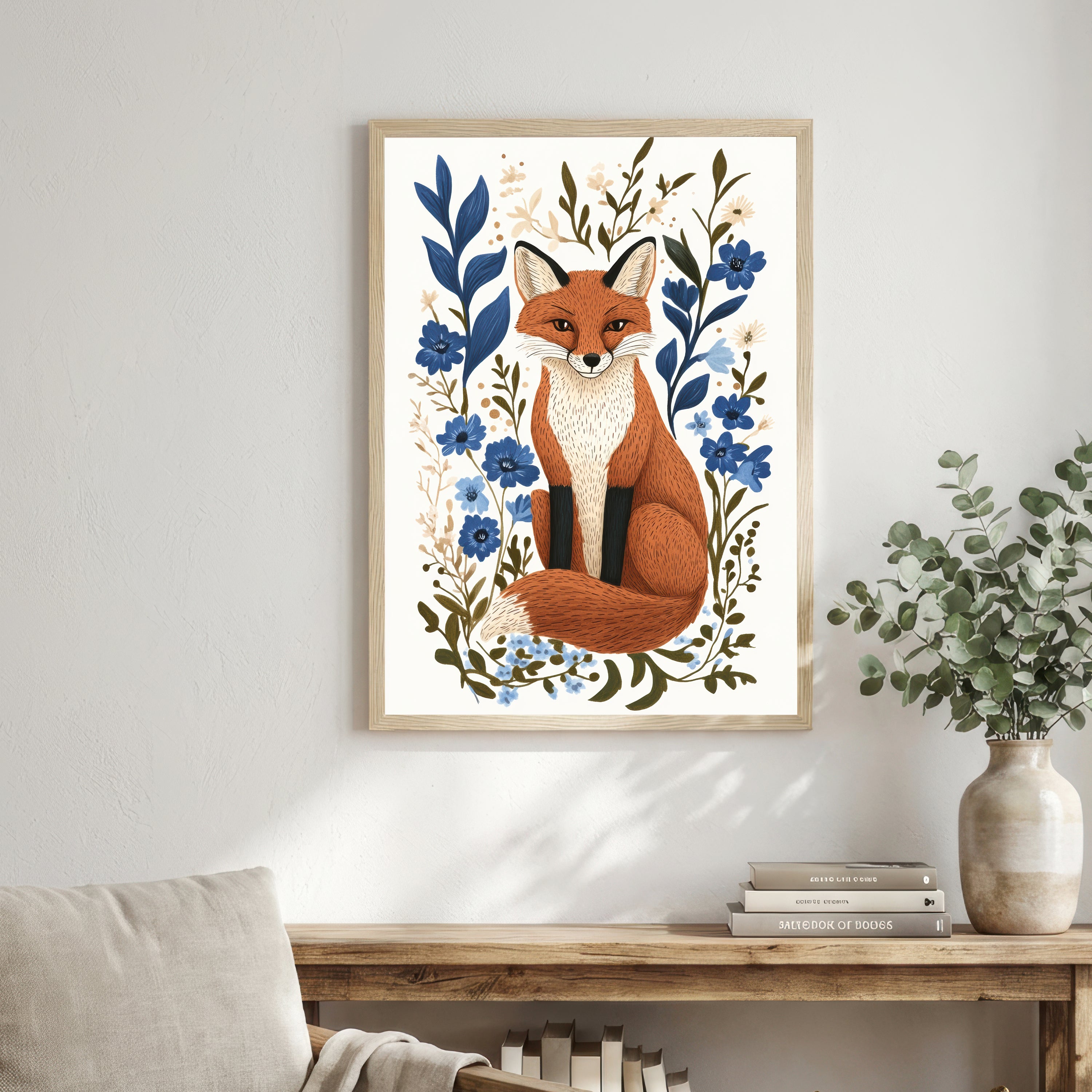 Floral Fox Art Print