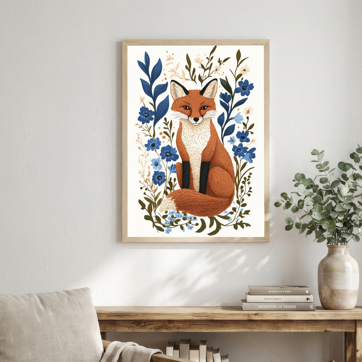 Floral Fox Art Print