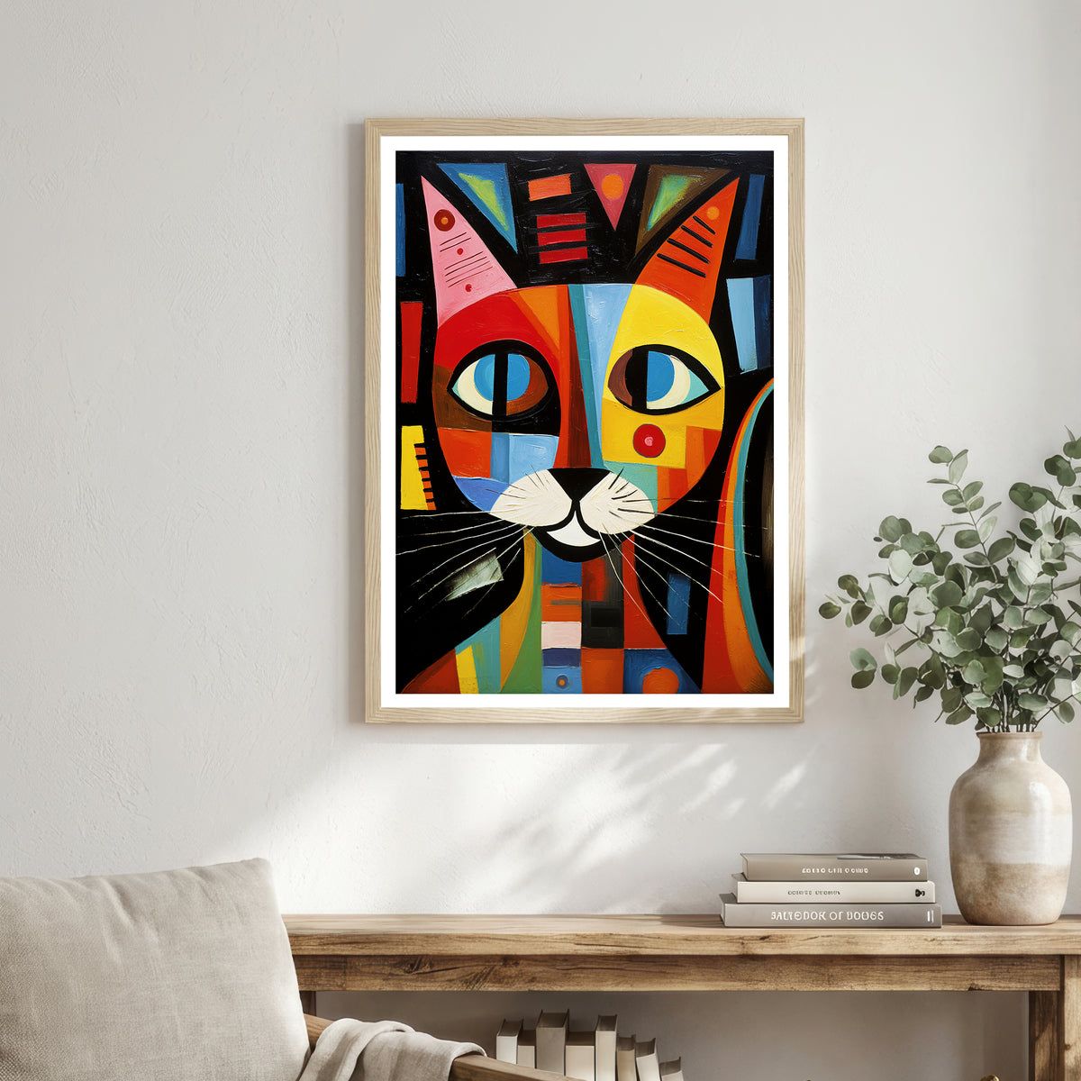 Geometric Cat Art Print