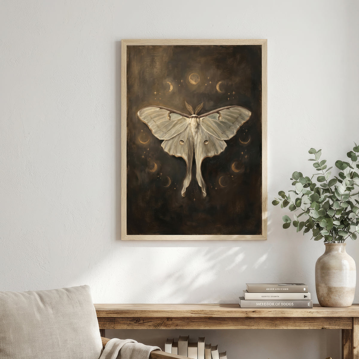 Celestial Moth Dark Academia Art Print