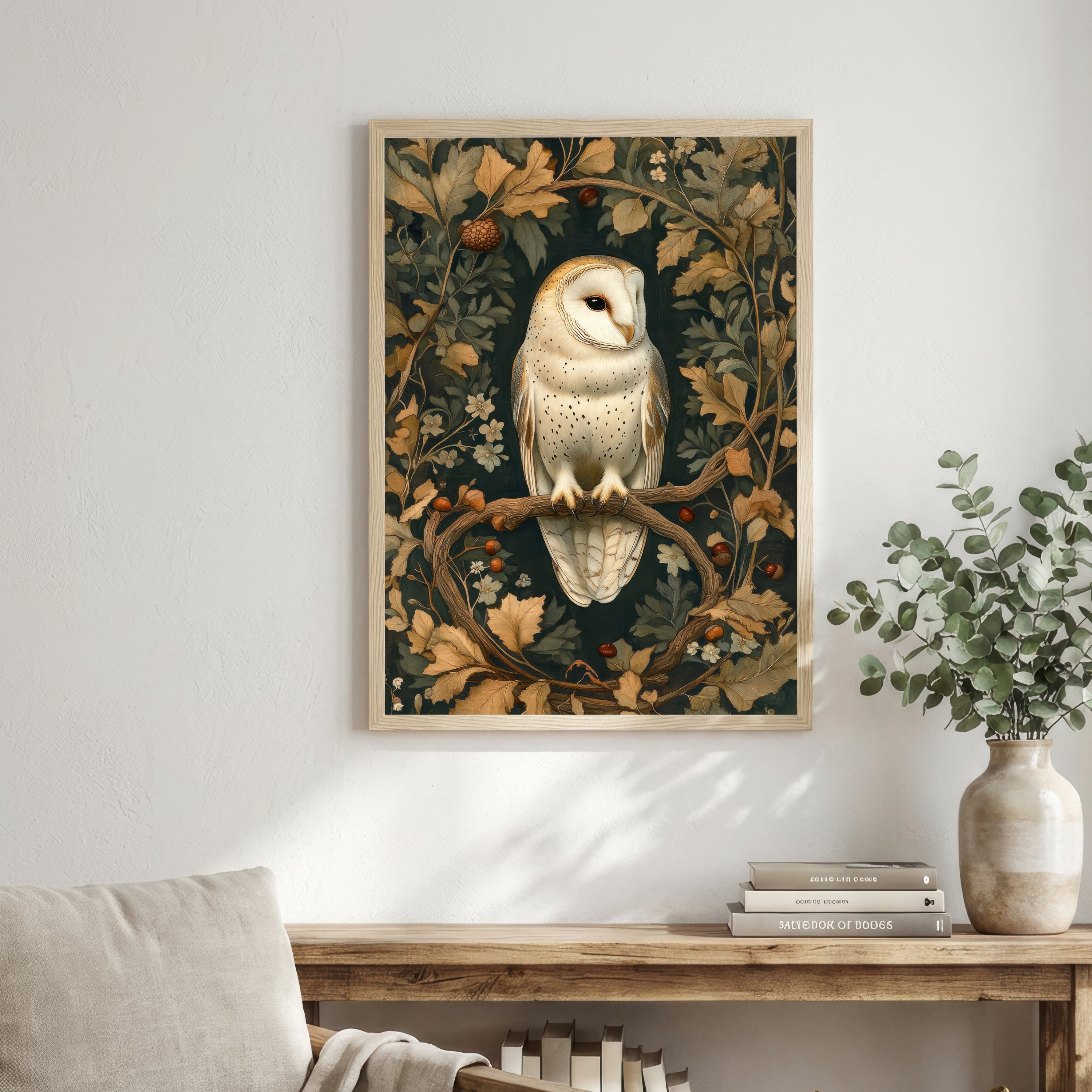 Barn Owl Woodland Art Print