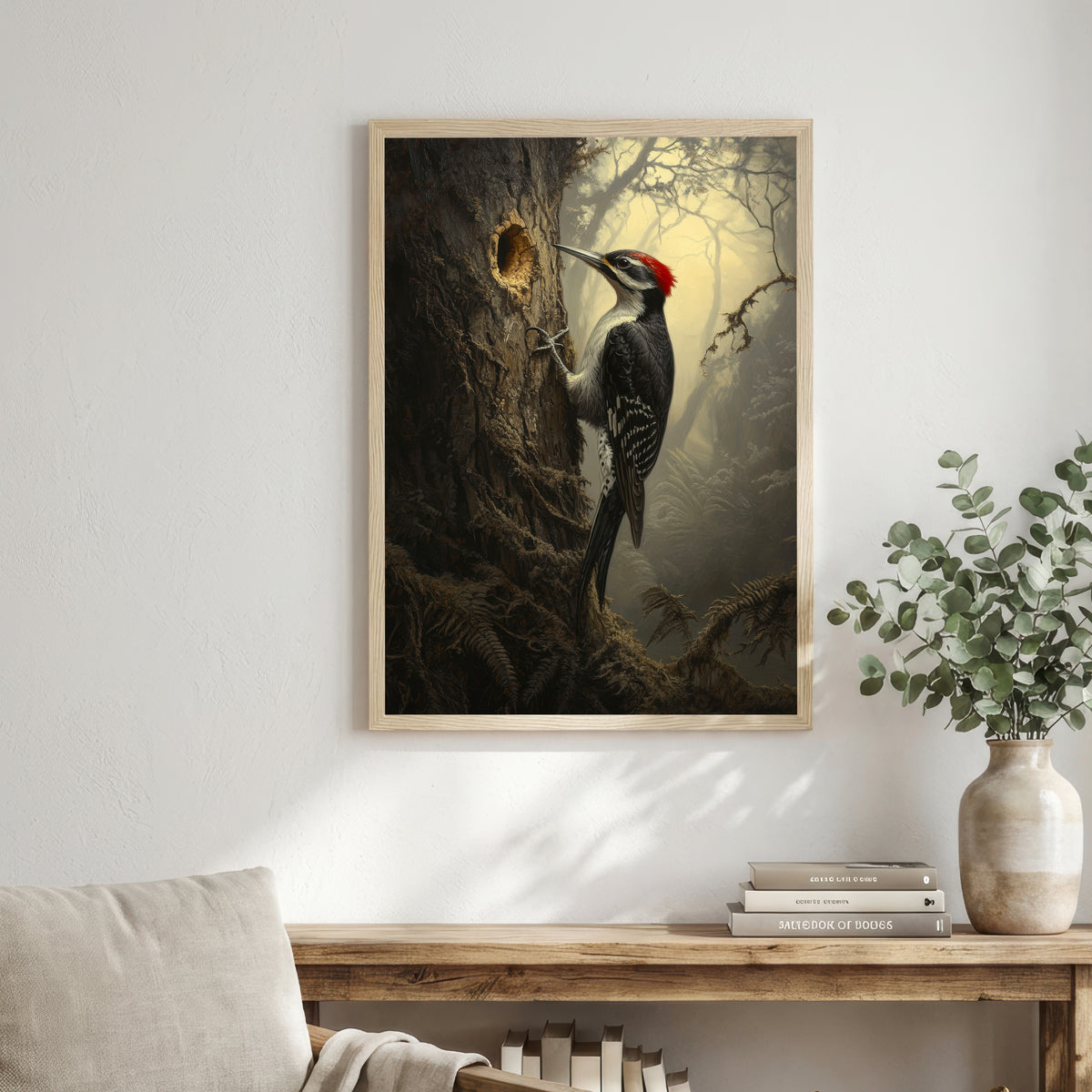 Pileated Woodpecker Woodland Art Print