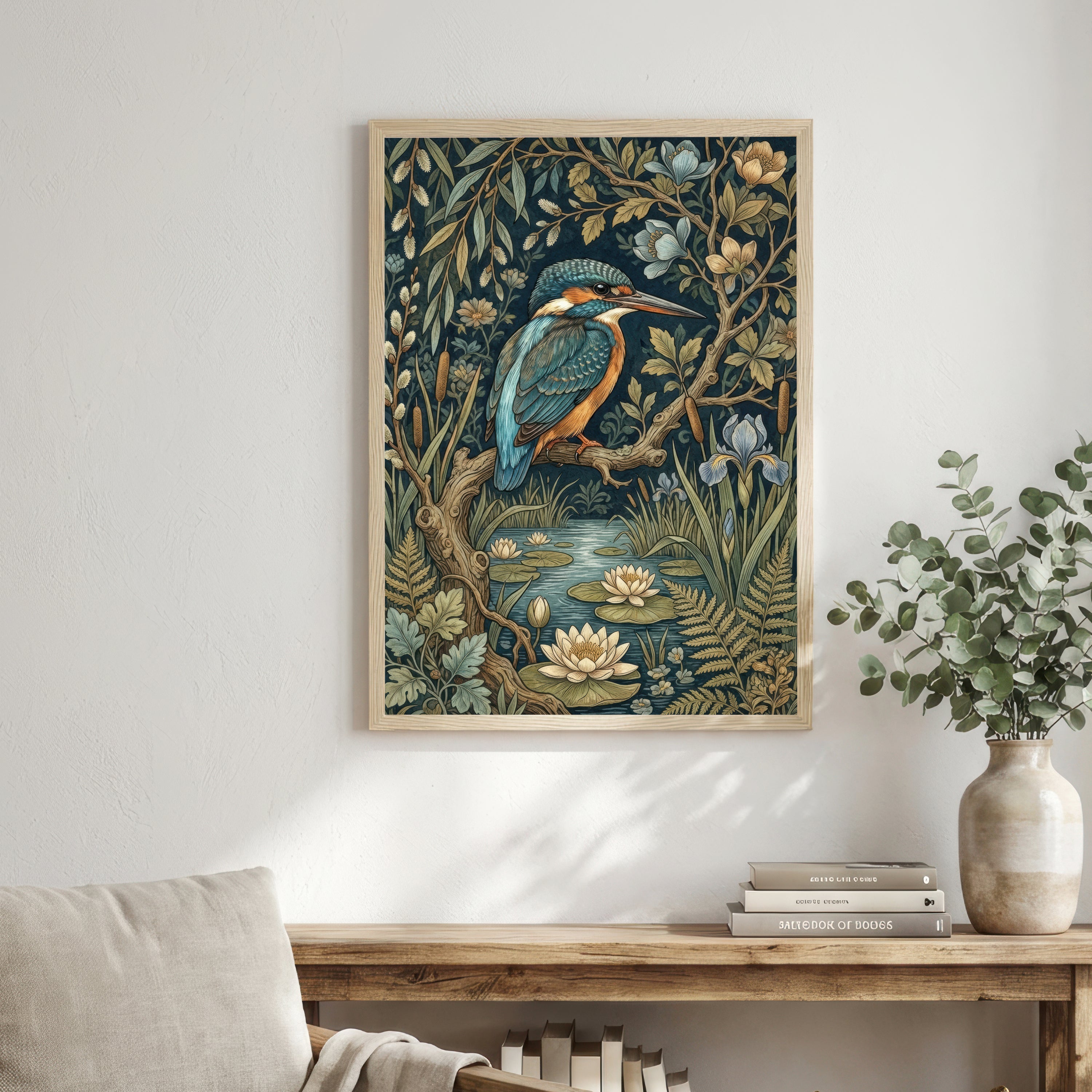 Kingfisher Botanical Art Print