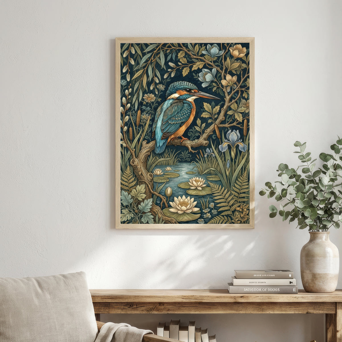 Kingfisher Botanical Art Print