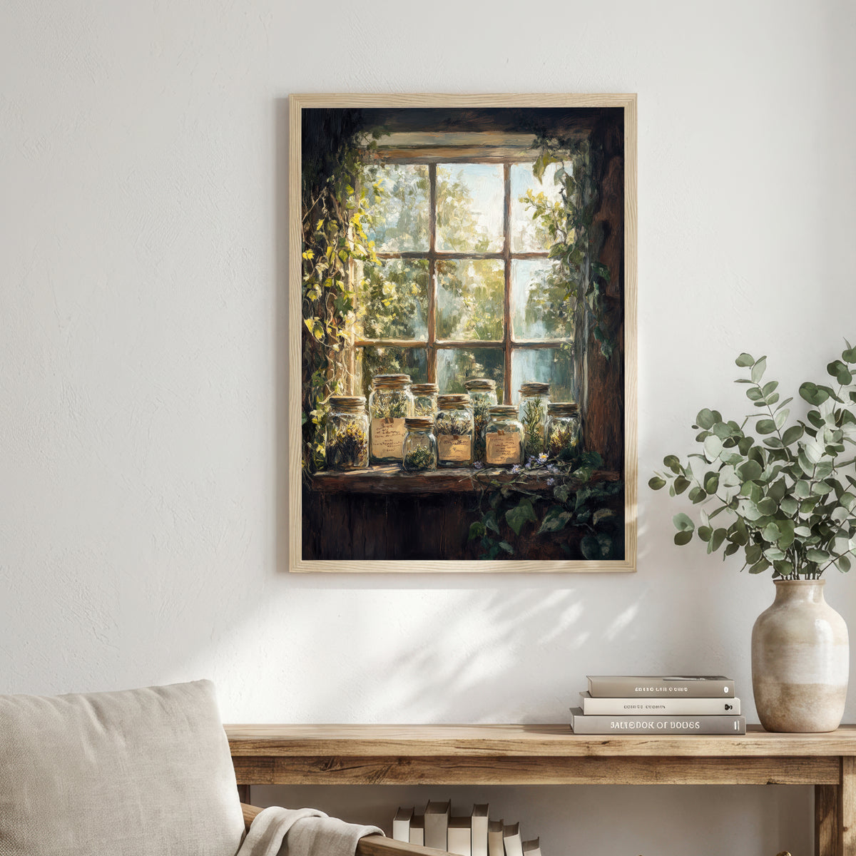 Botanical Window Still Life Art Print