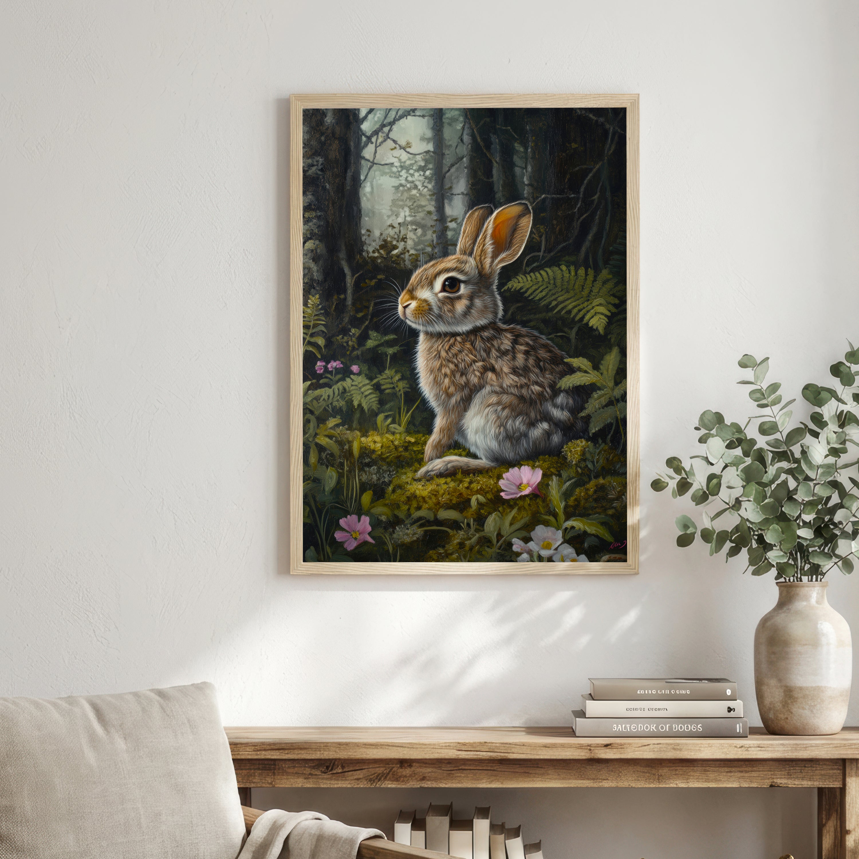 Woodland Rabbit Art Print