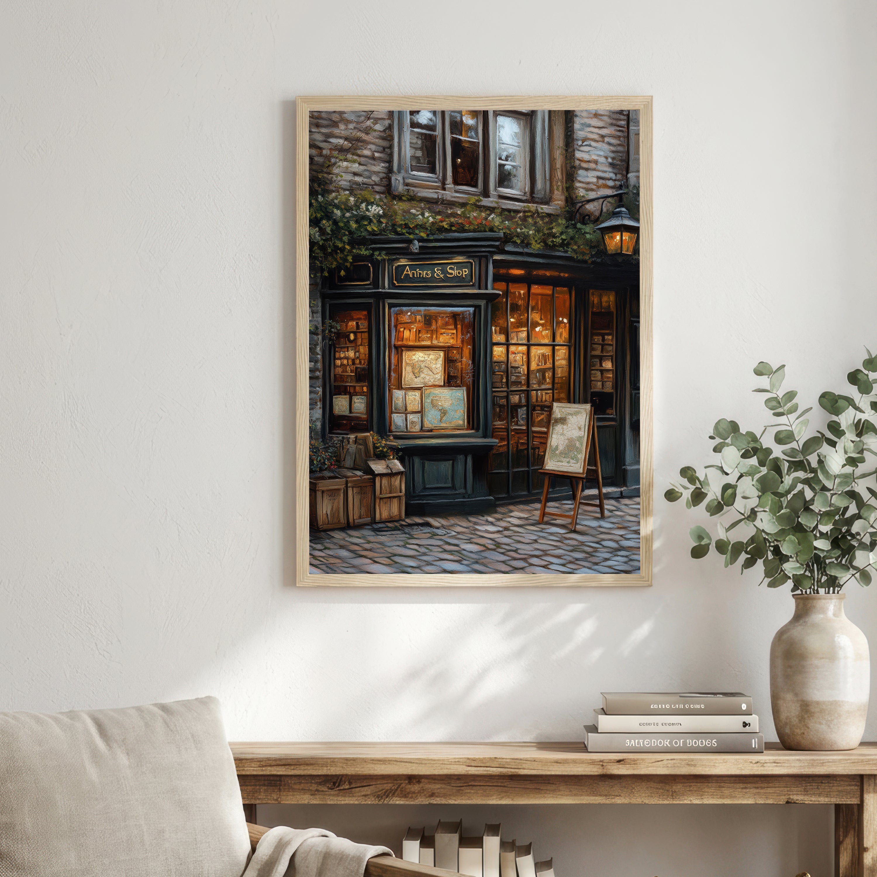 Antique Map Shop Art Print