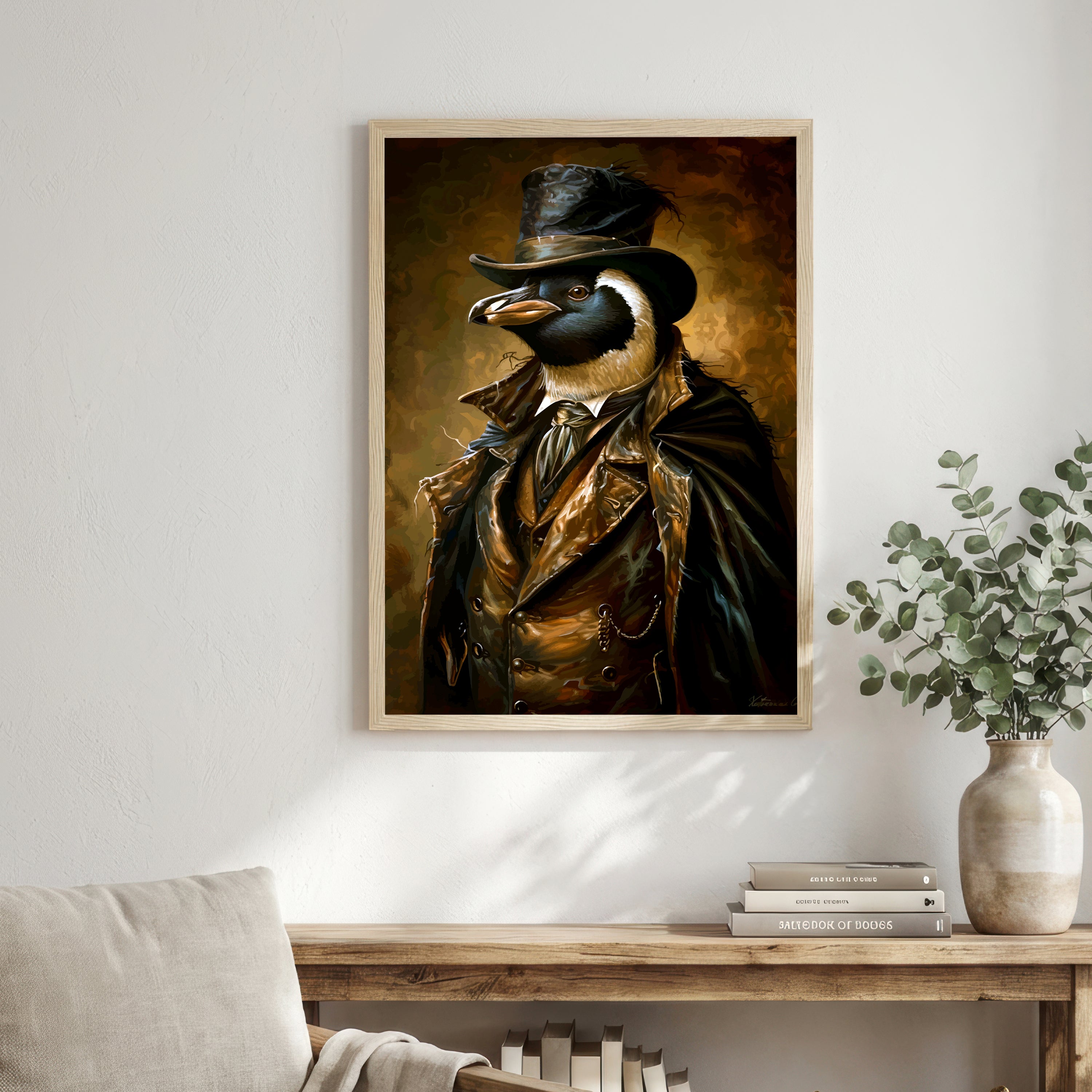 Victorian Raven Gentleman Art Print