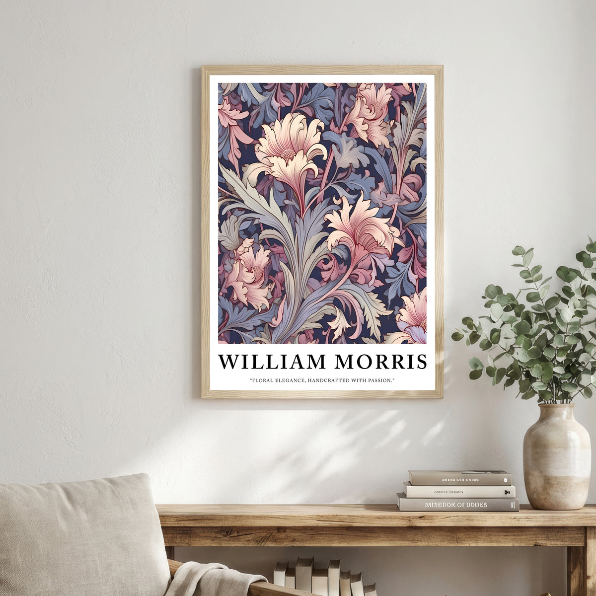 William Morris Inspired Floral Art Print