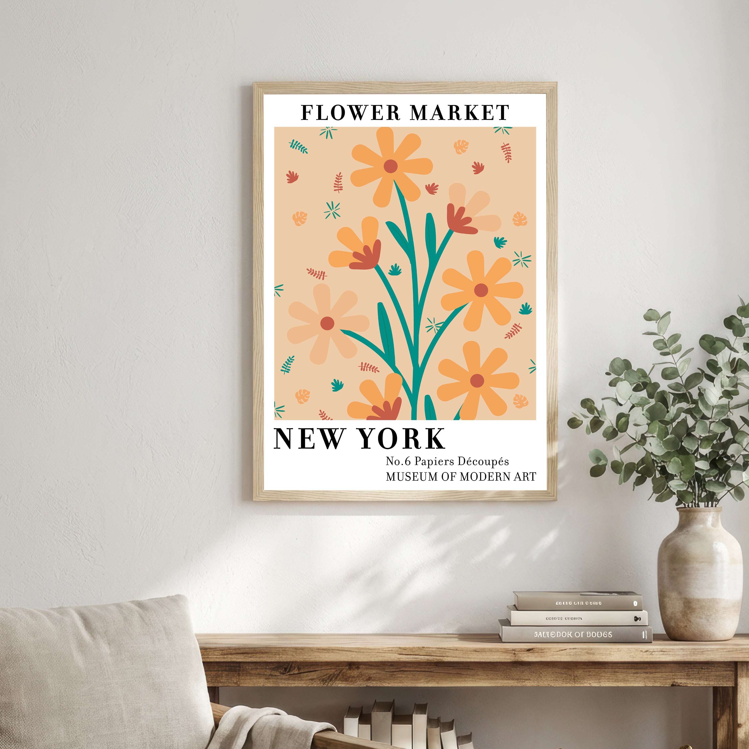 Flower Market Cut Paper Art Print
