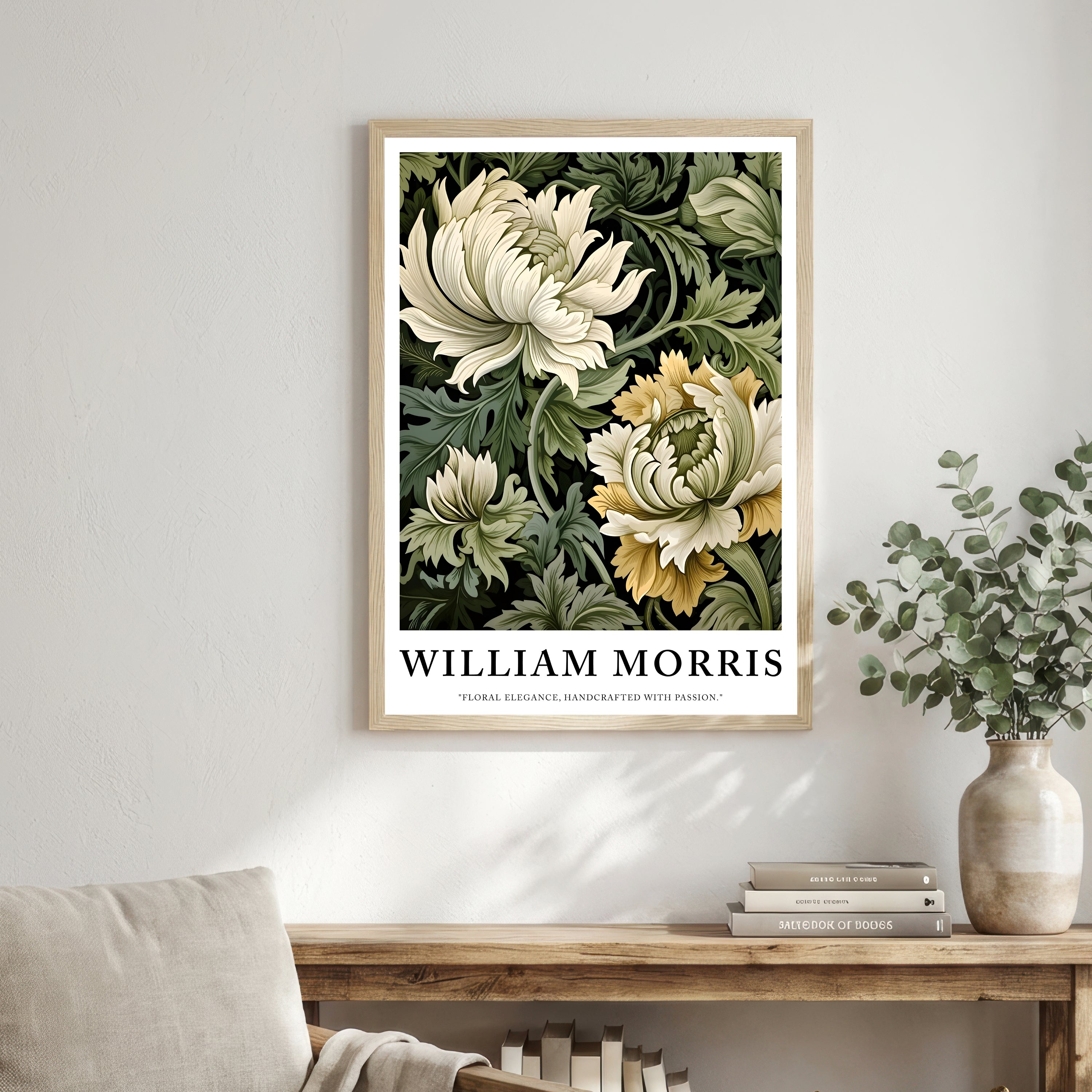 William Morris Inspired Floral Art Print
