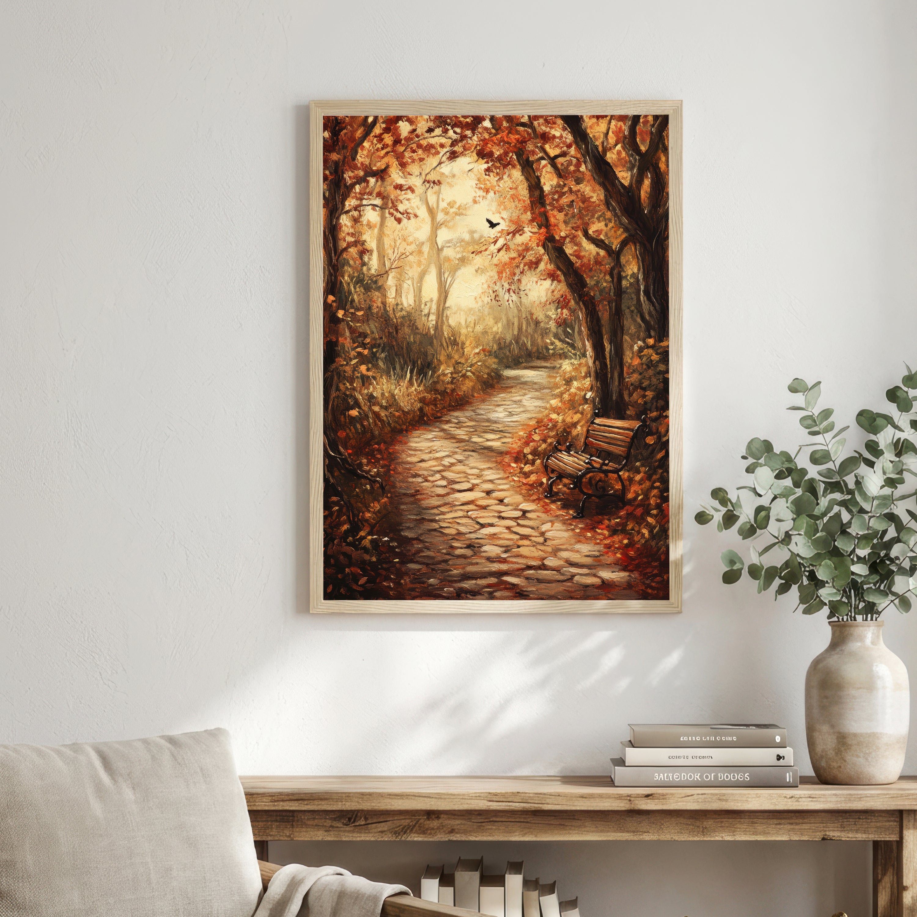 Autumn Woodland Path Art Print