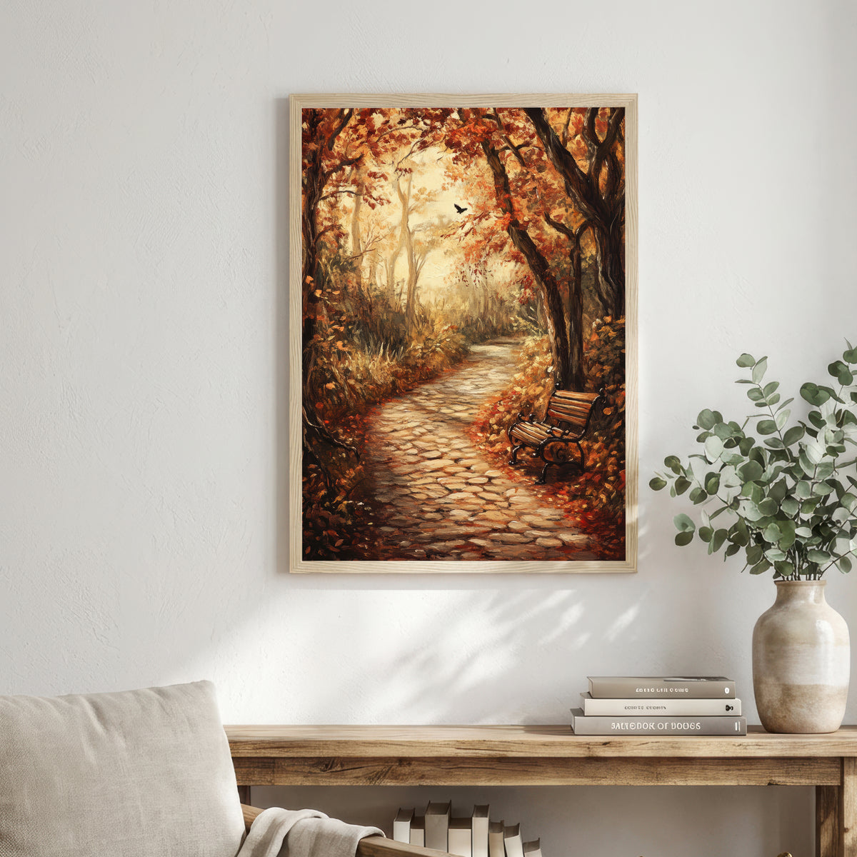 Autumn Woodland Path Art Print