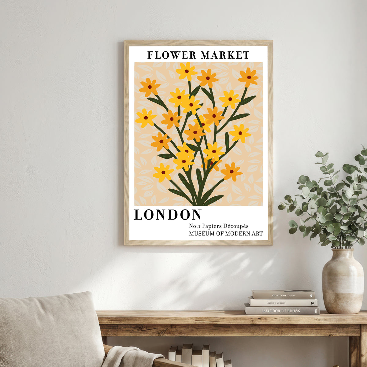 London Flower Market Art Print