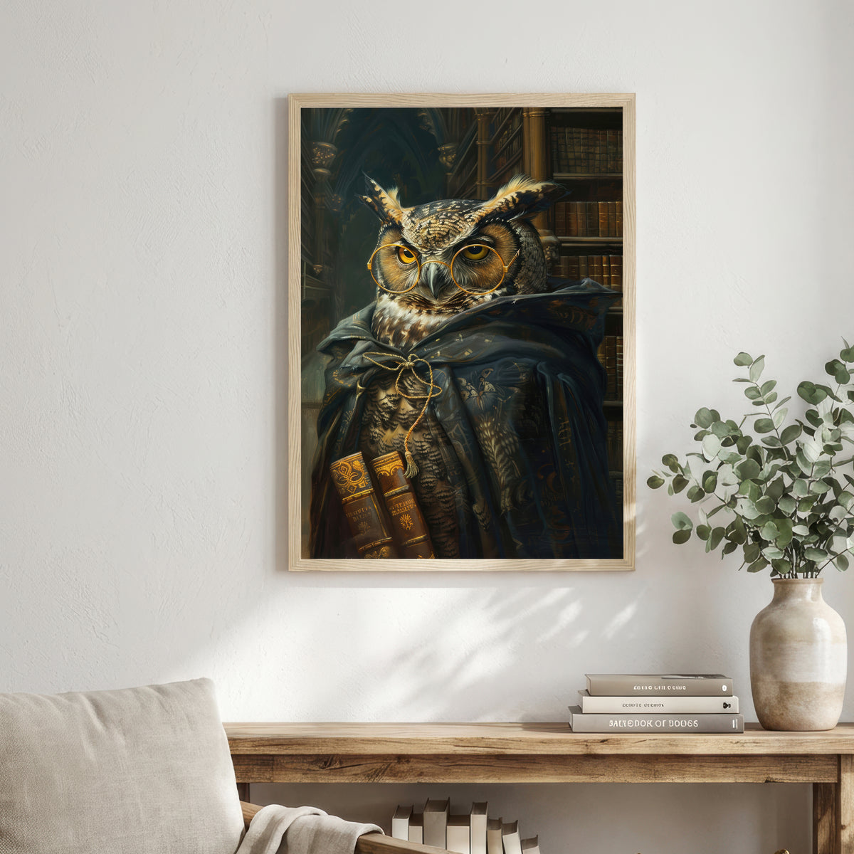 Wizard Owl Dark Academia Art Print