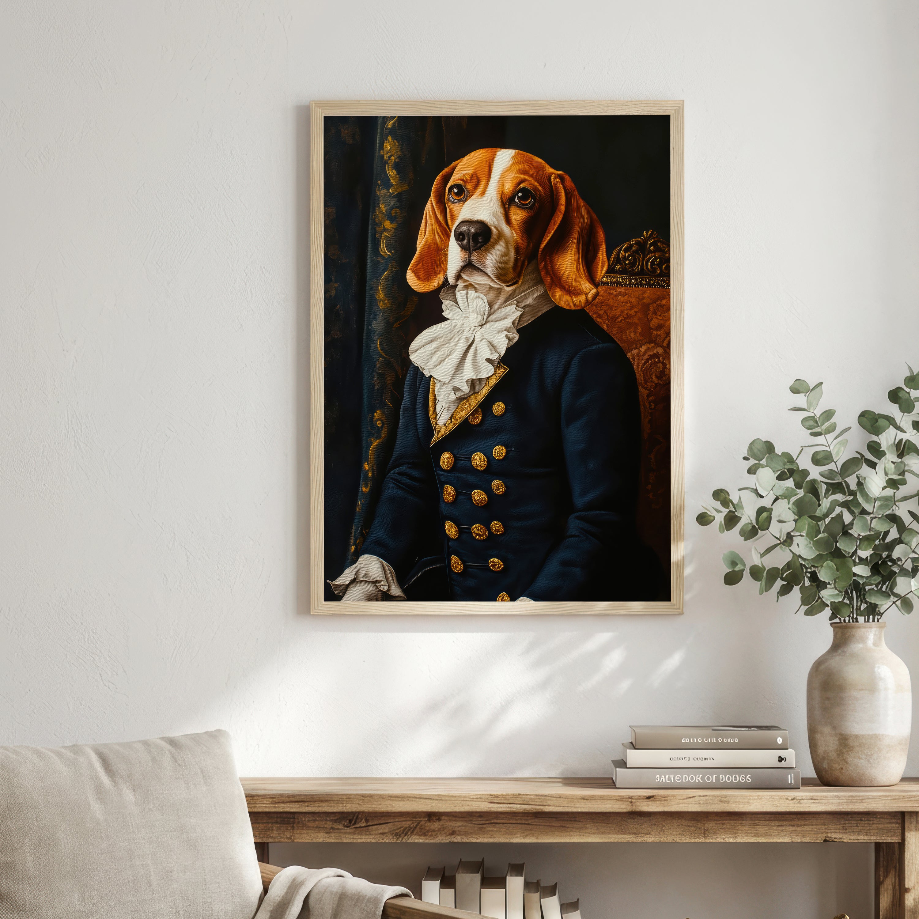 Aristocratic Beagle Portrait Art Print