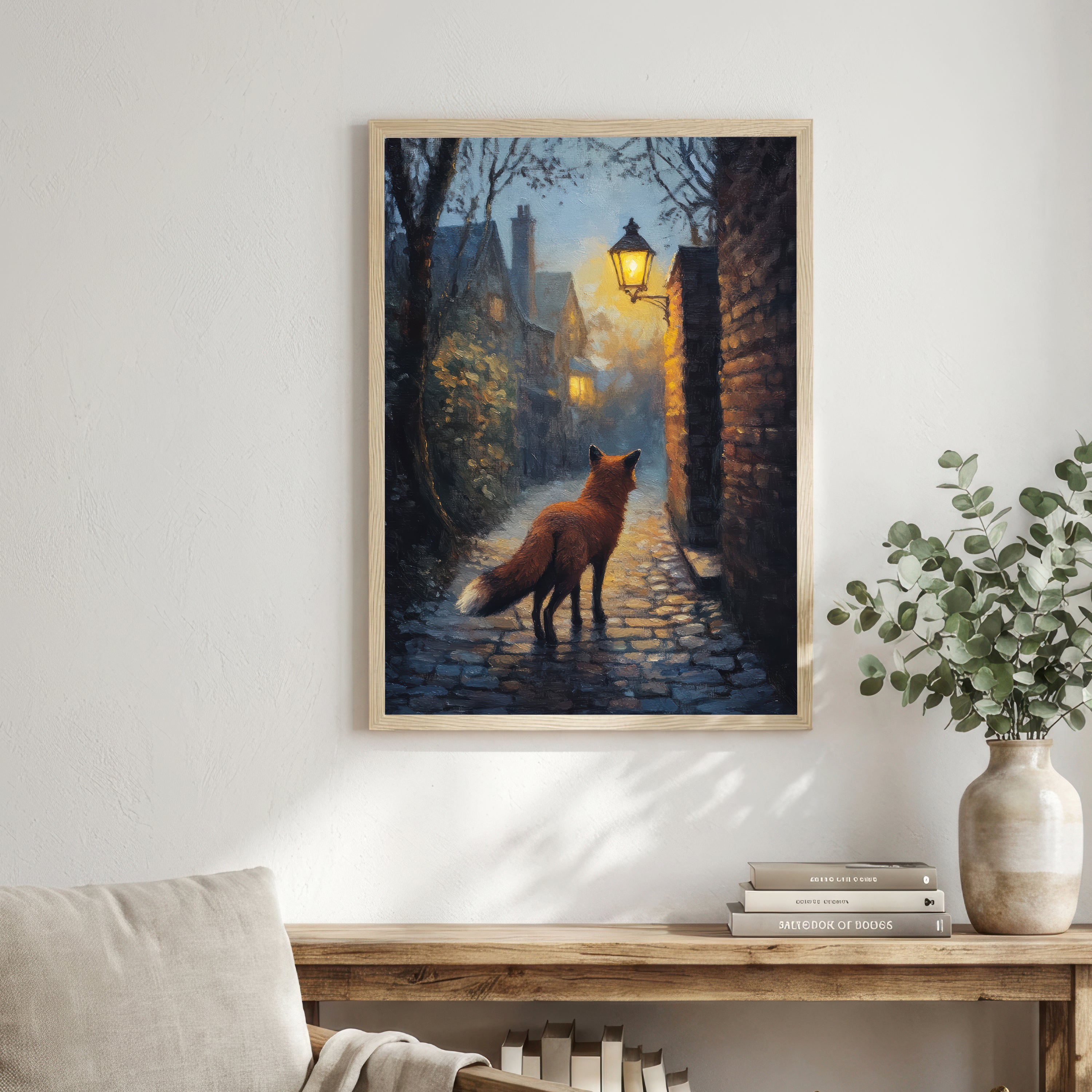 Lantern-Lit Fox Art Print