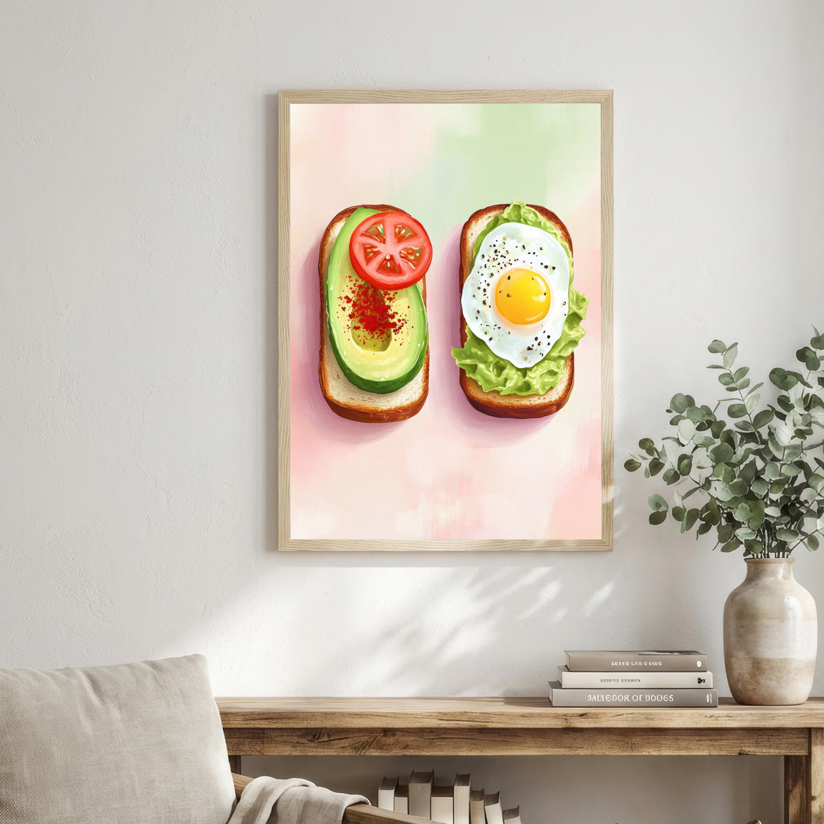 Avocado and Egg Toast Art Print