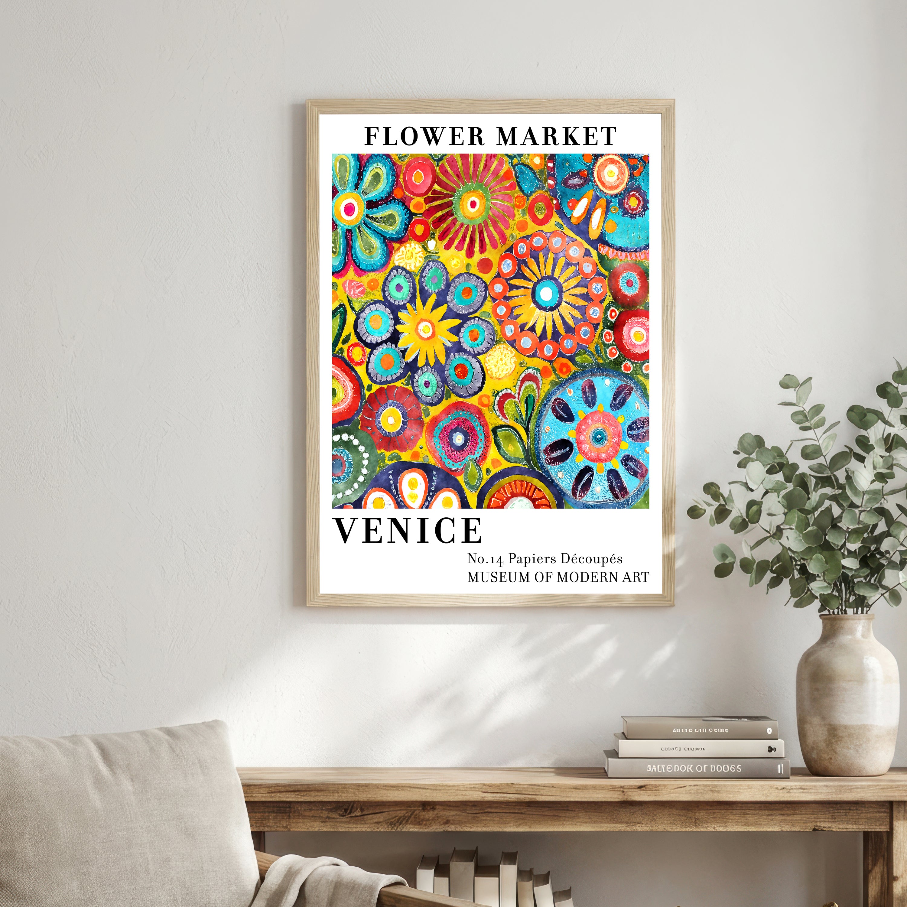 Venice Flower Market Art Print