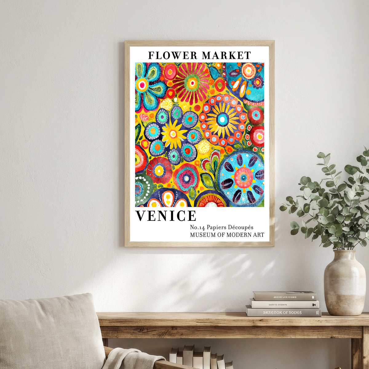 Venice Flower Market Art Print
