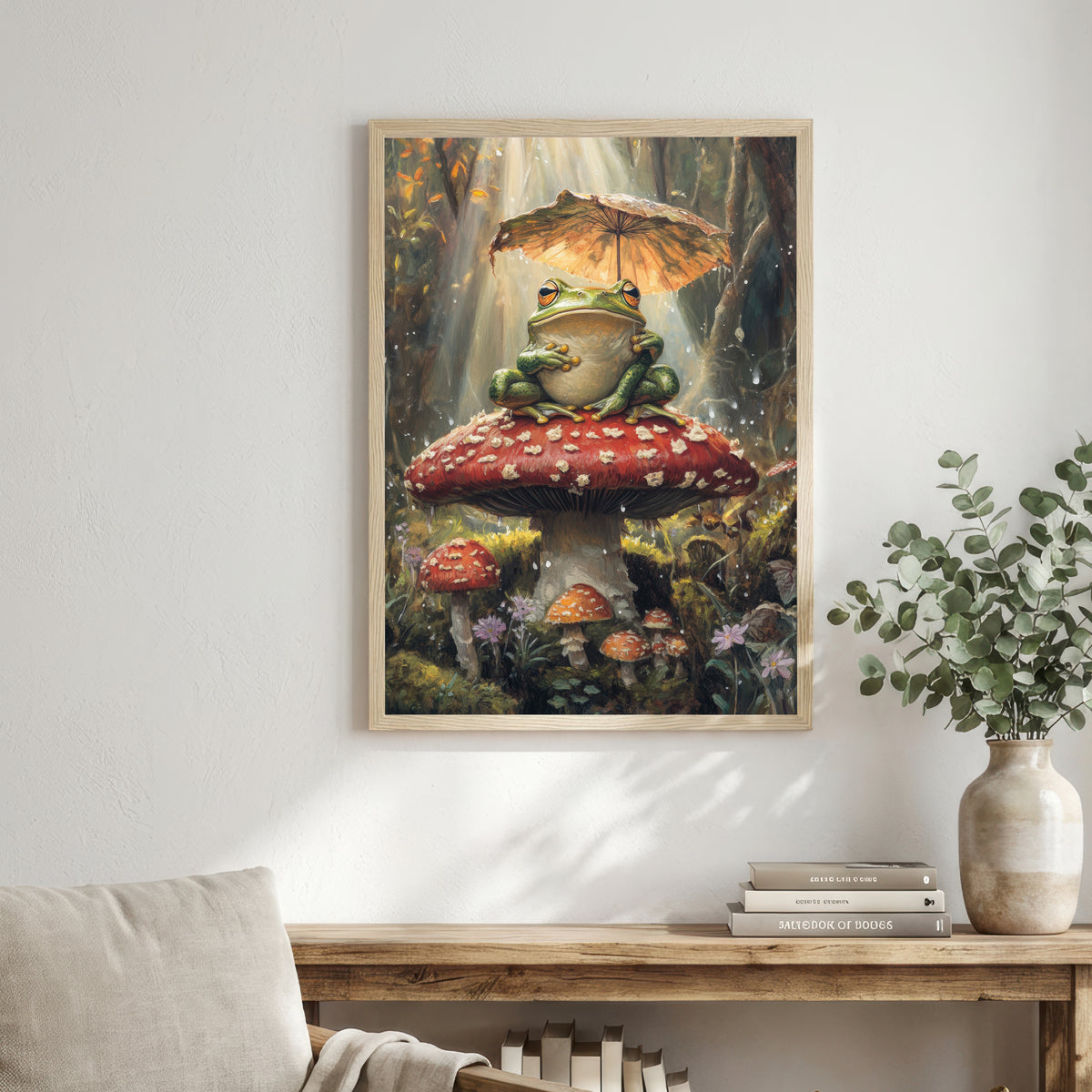 Whimsical Frog Mushroom Art Print