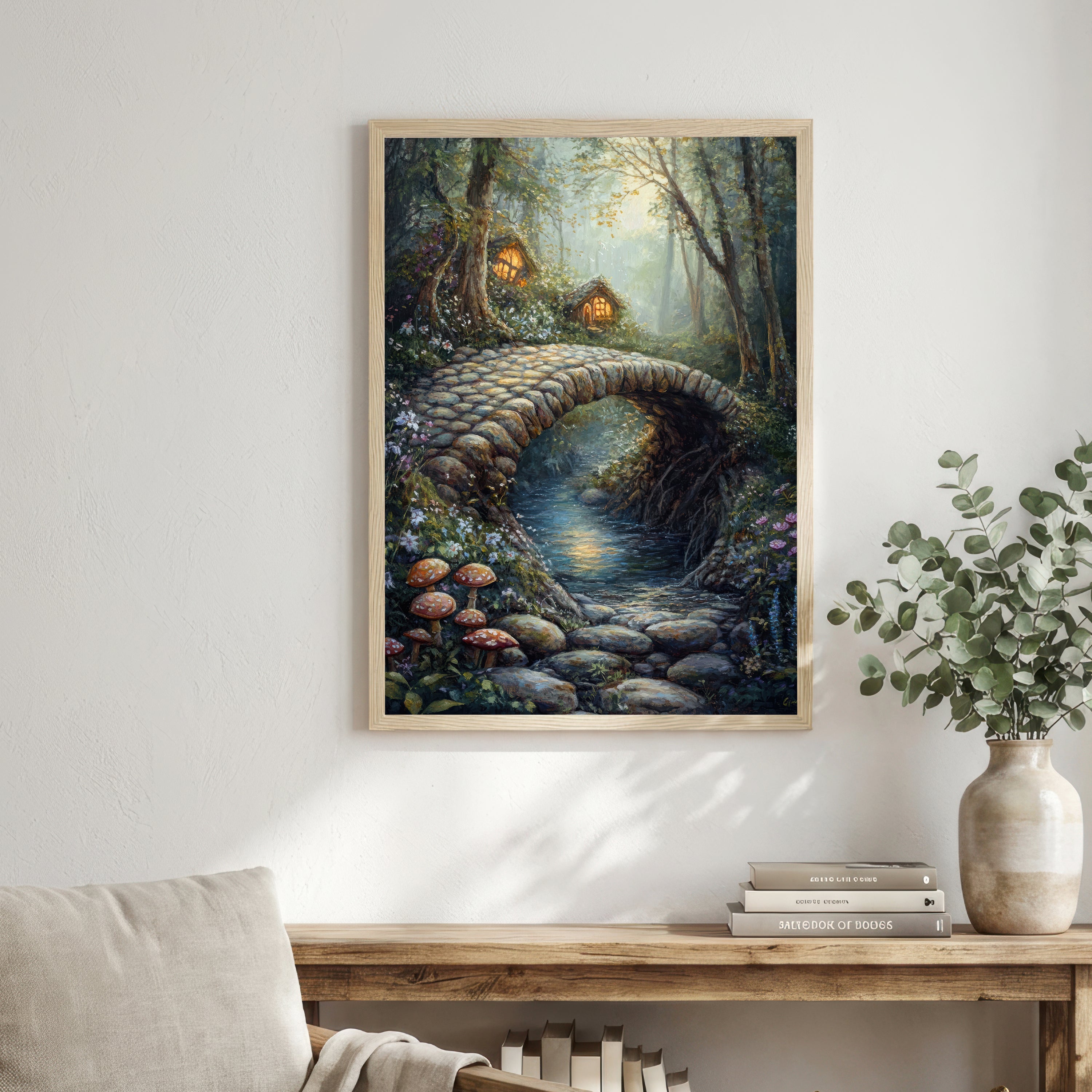 Enchanted Forest Bridge Art Print