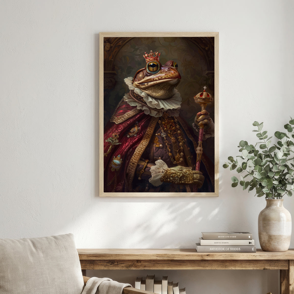 Regal Frog King Dark Fantasy Art Print