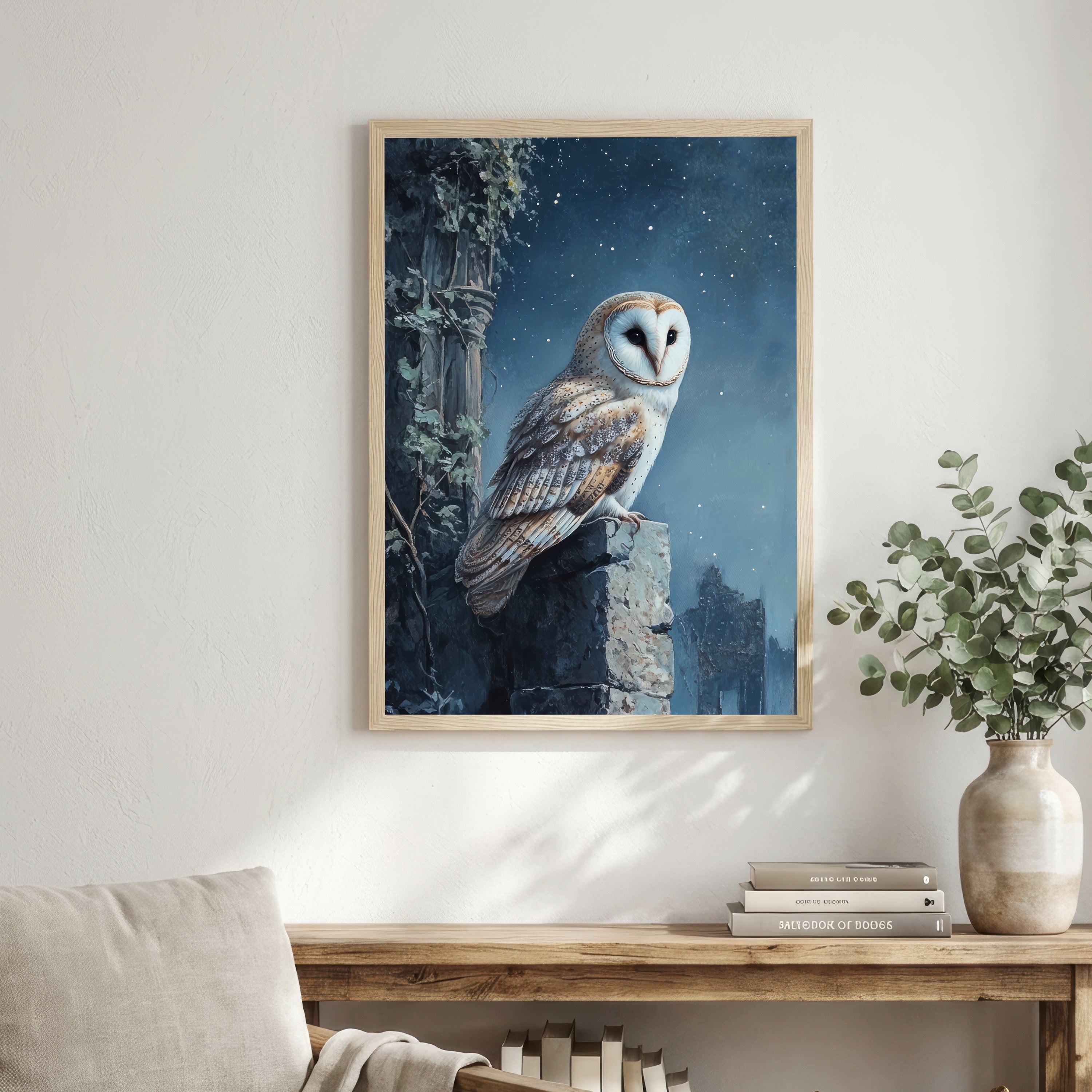 Barn Owl Gothic Art Print