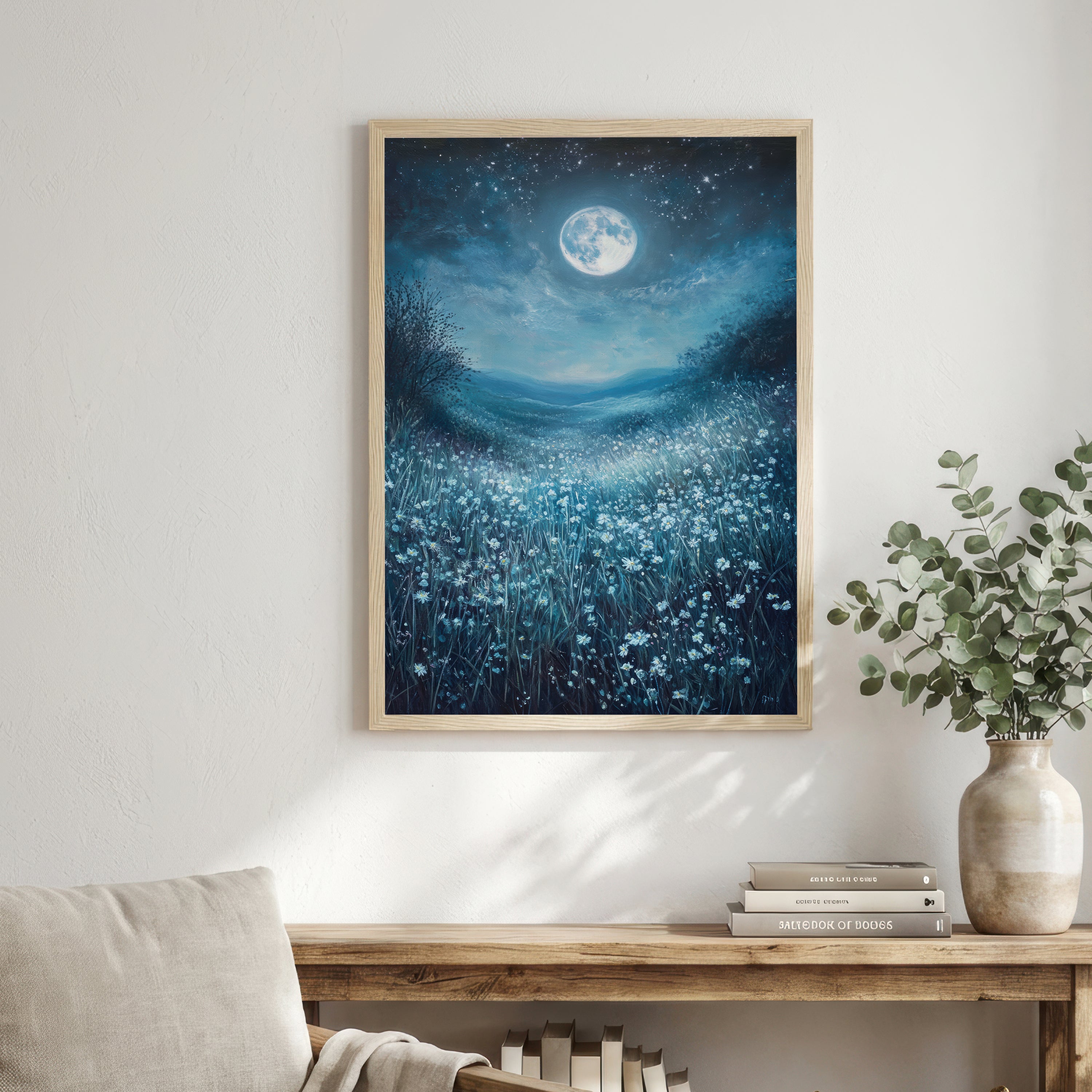 Moonlit Meadow Art Print
