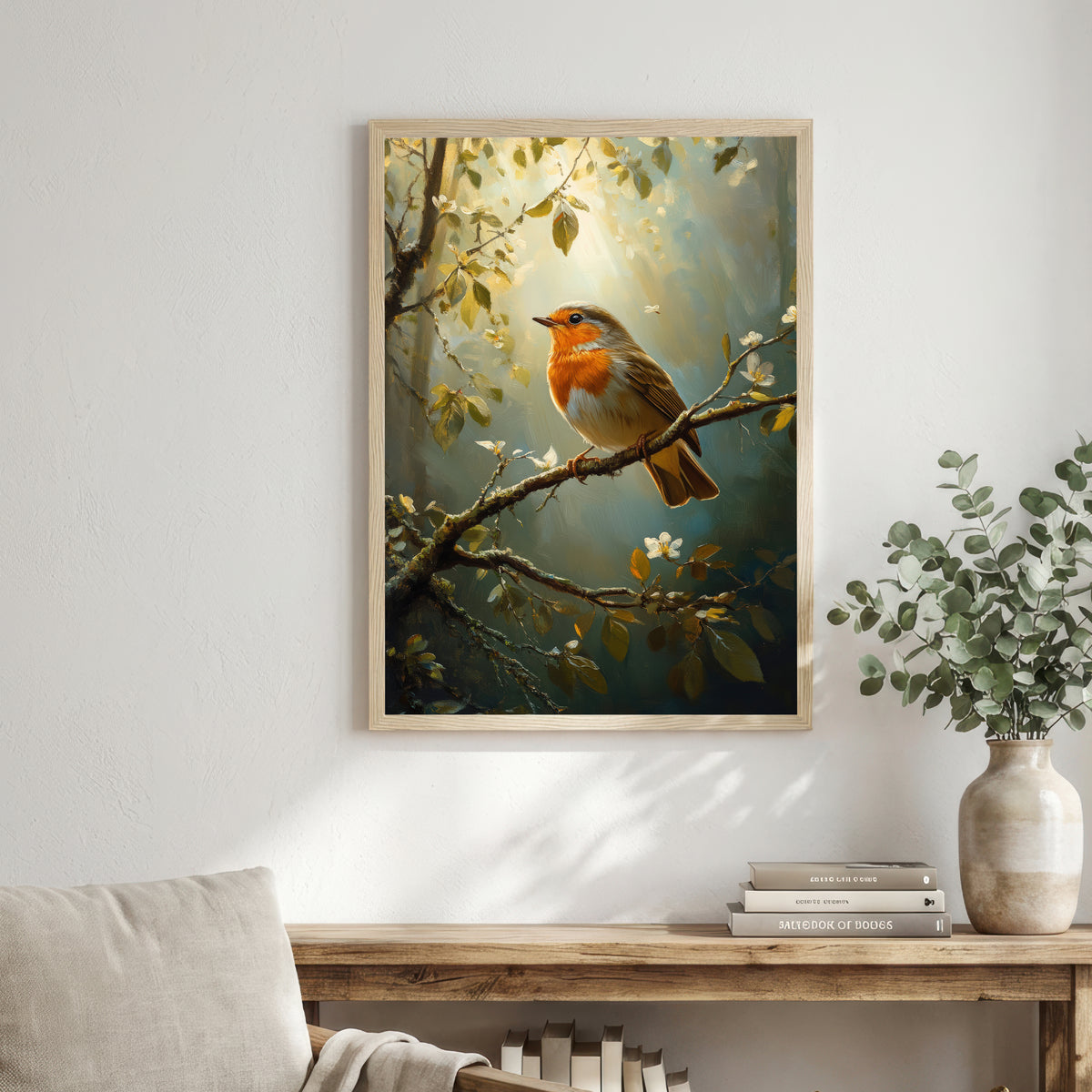 Robin Blossom Art Print