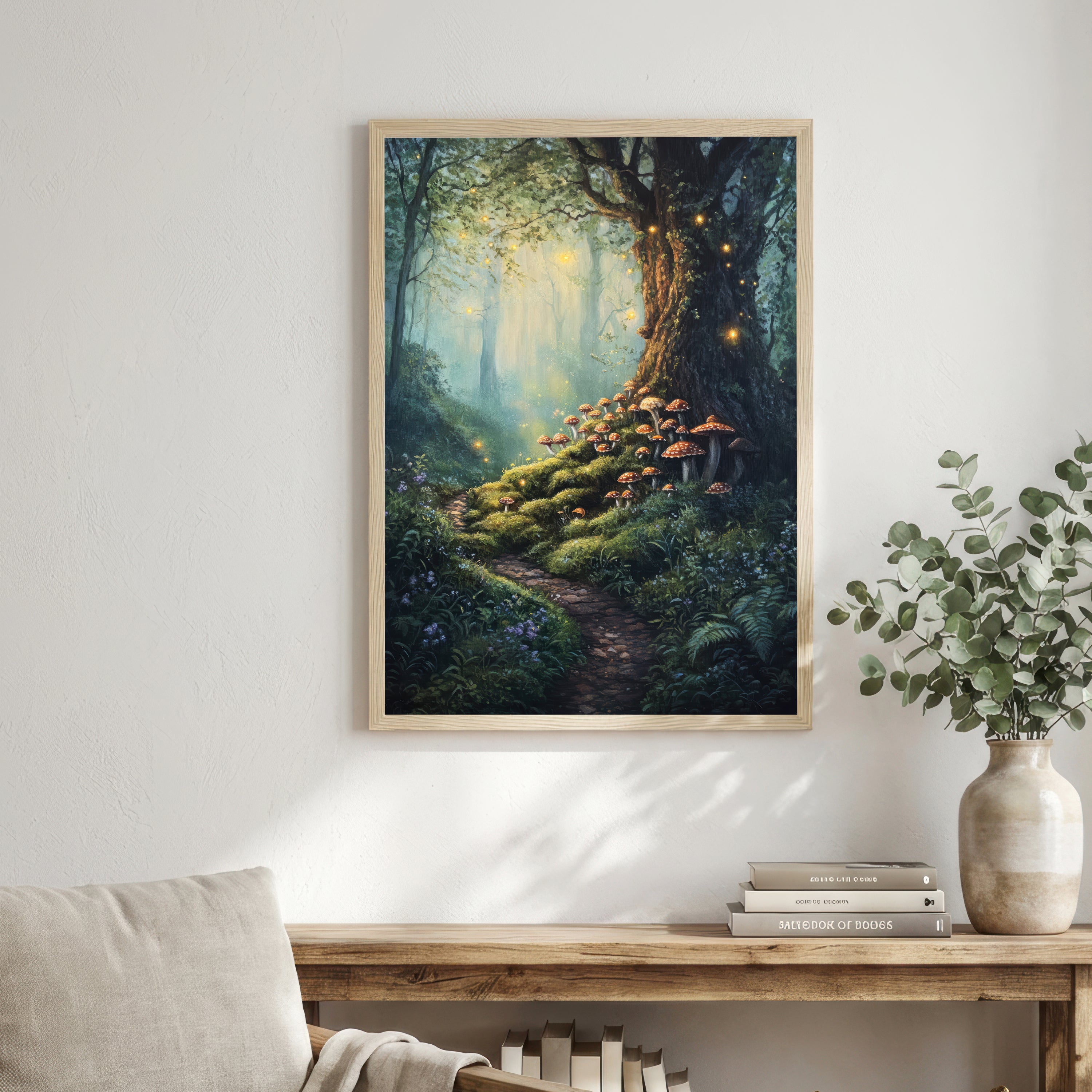 Enchanted Mushroom Forest Art Print