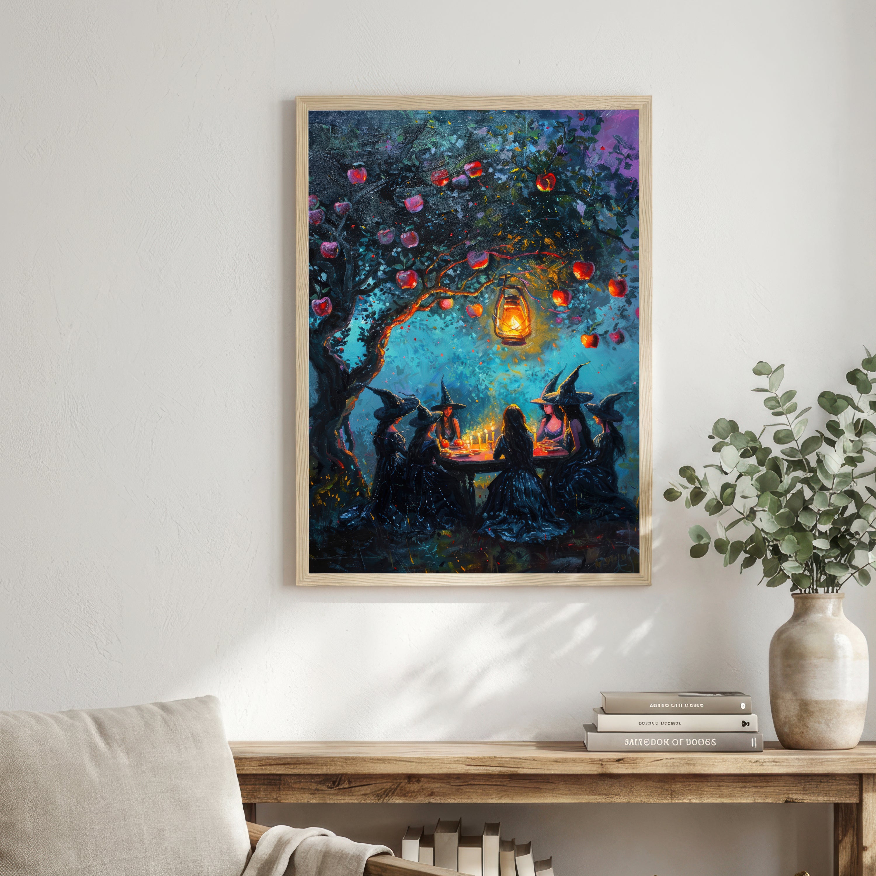 Witches Lantern Gathering Art Print