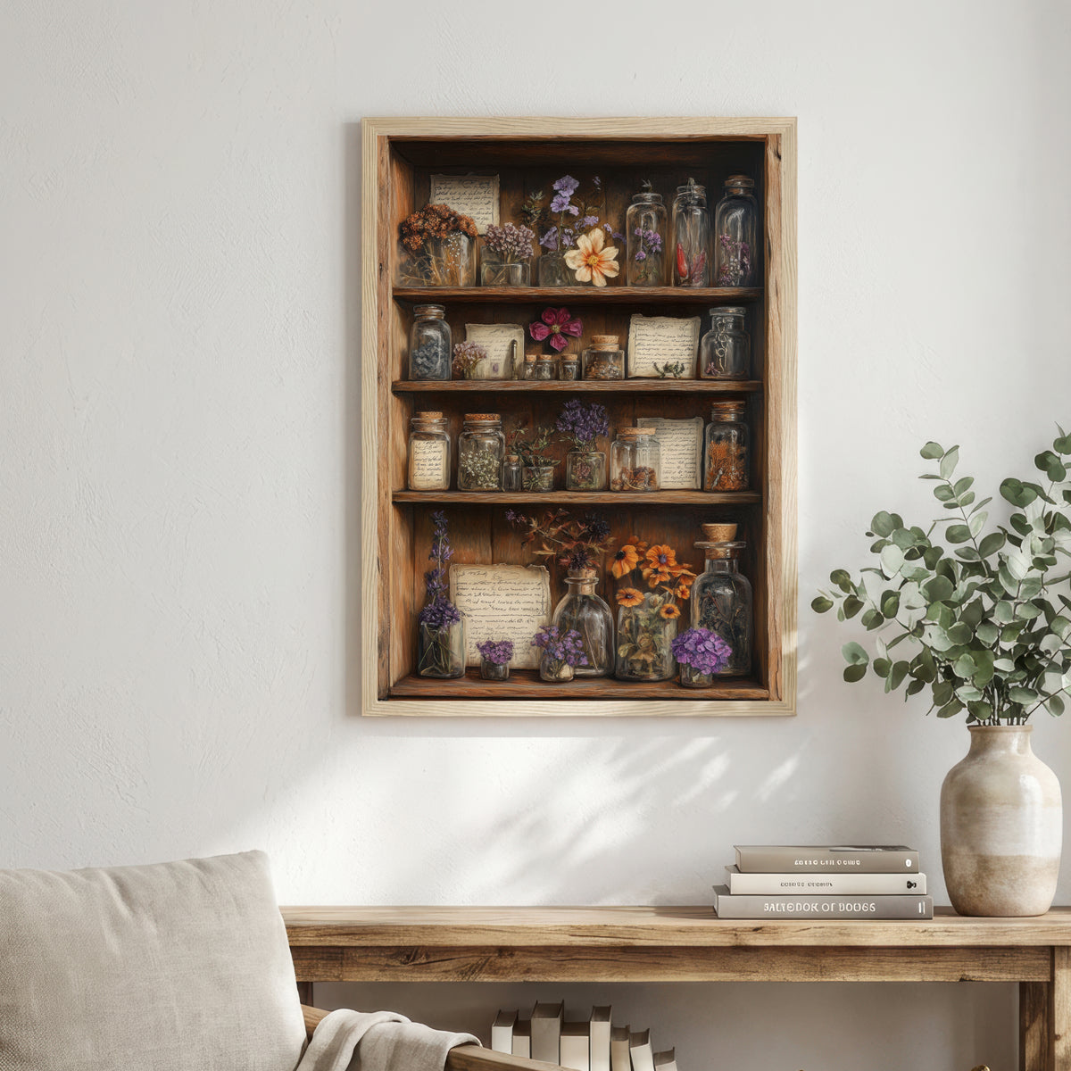 Vintage Apothecary Flowers Art Print