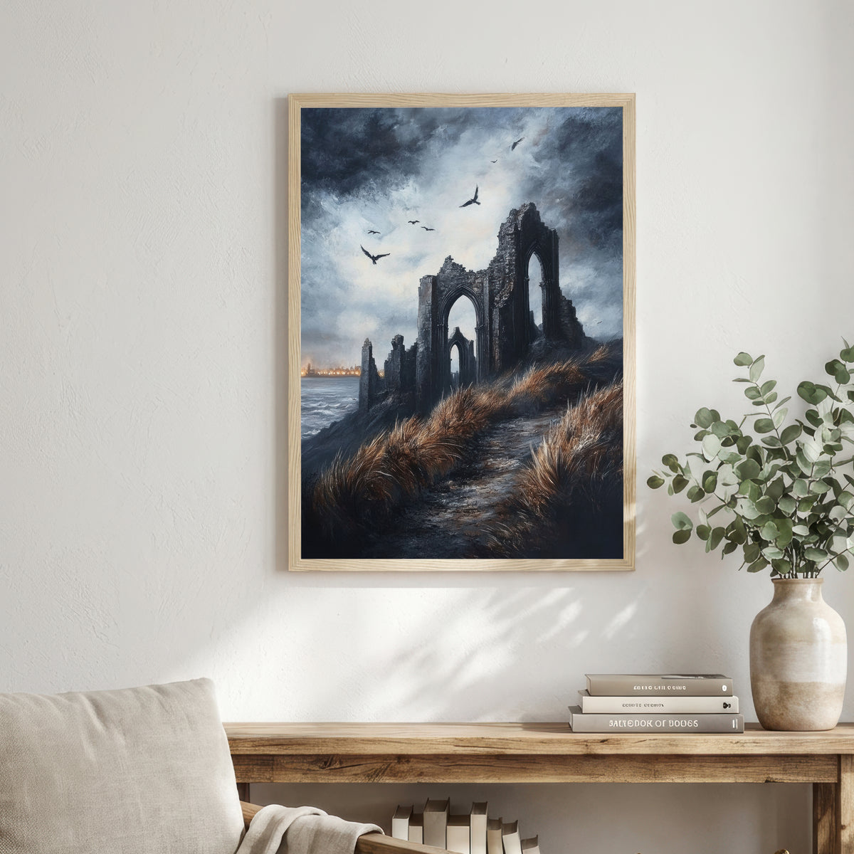 Gothic Coastal Ruins Art Print