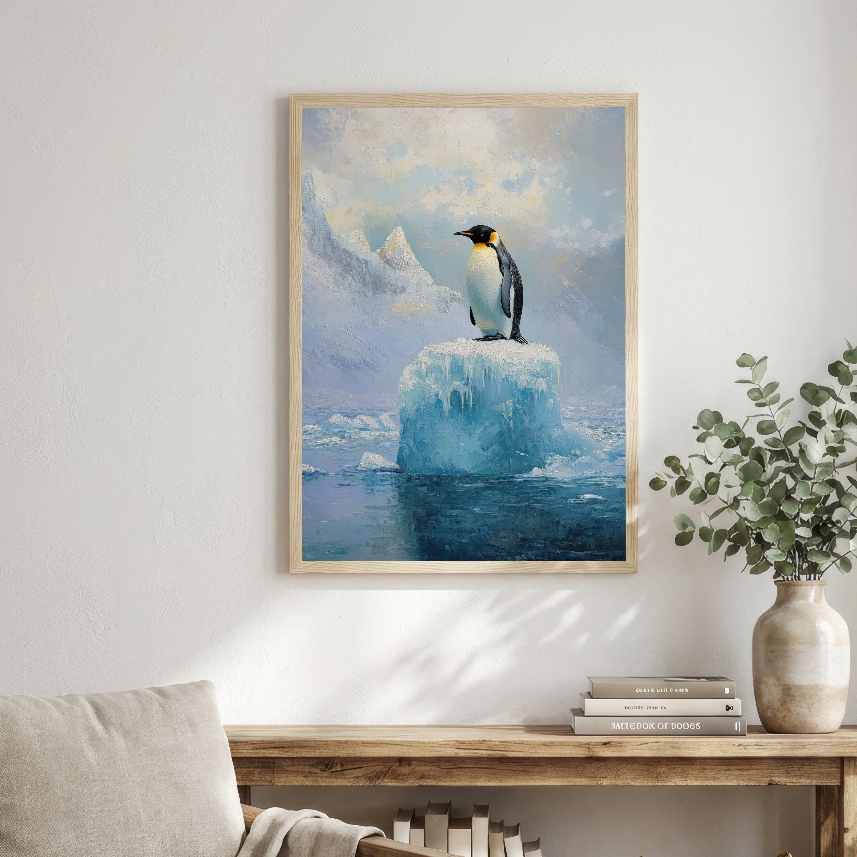 Emperor Penguin Iceberg Art Print