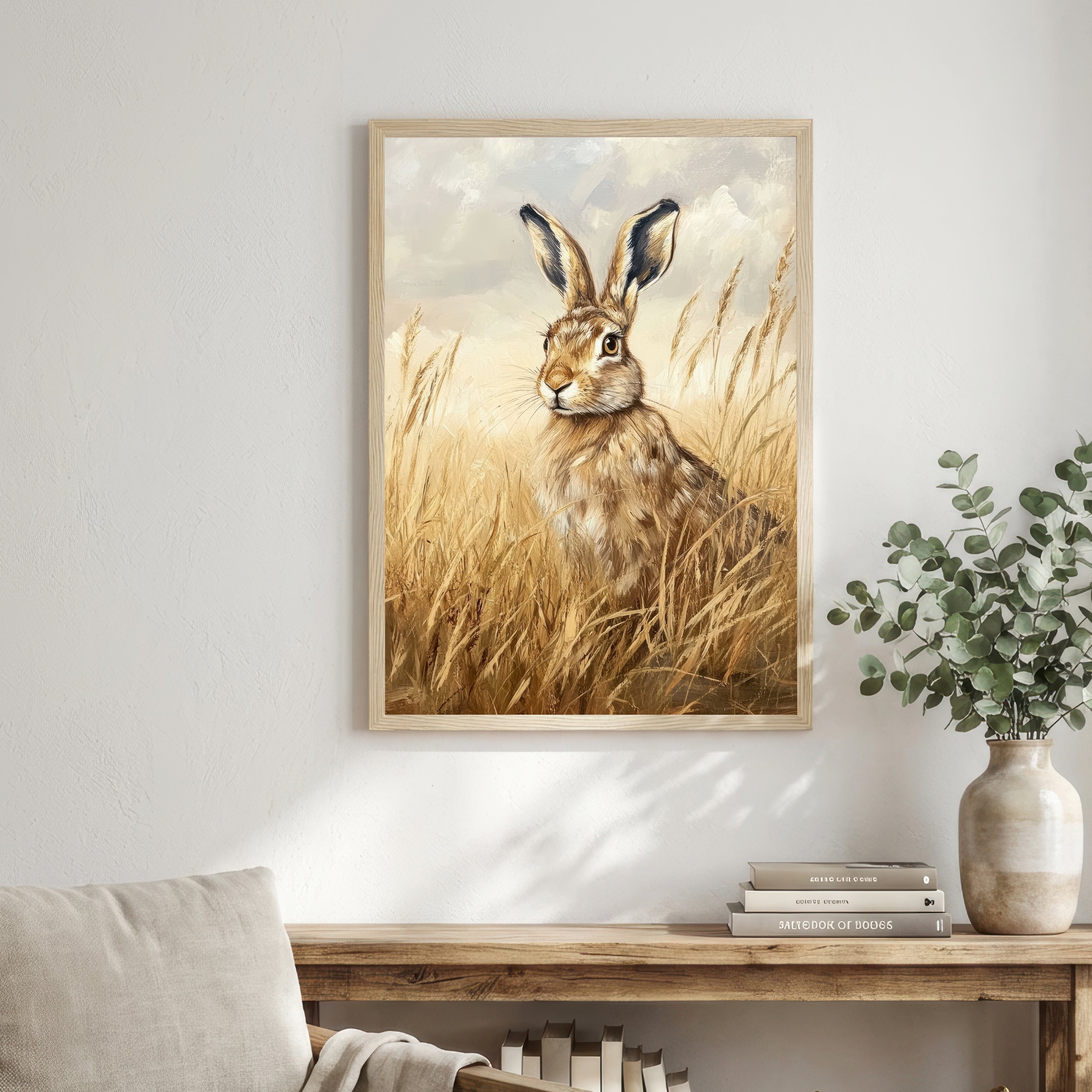 Hare Meadow Art Print
