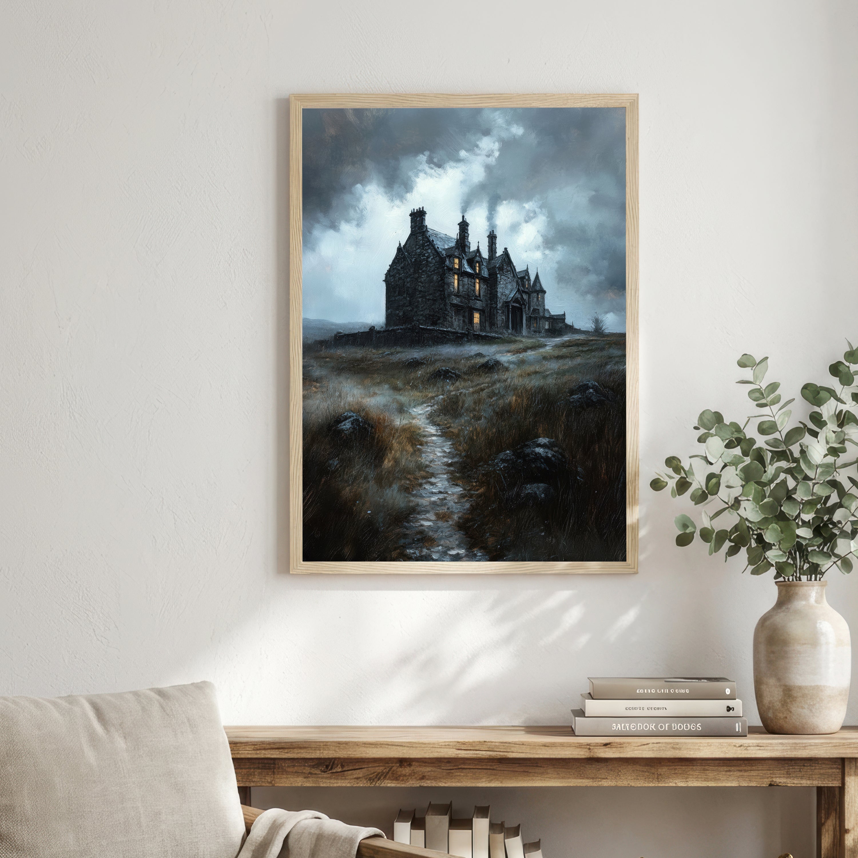 Gothic Manor Dark Academia Art Print