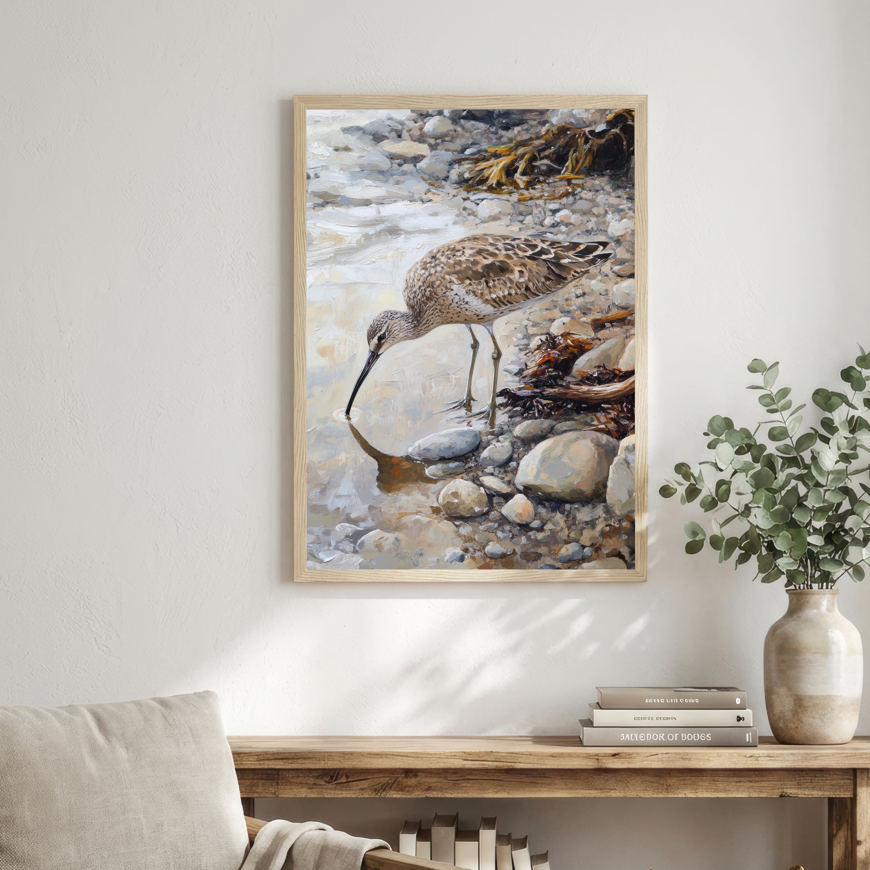 Painterly Shorebird Art Print