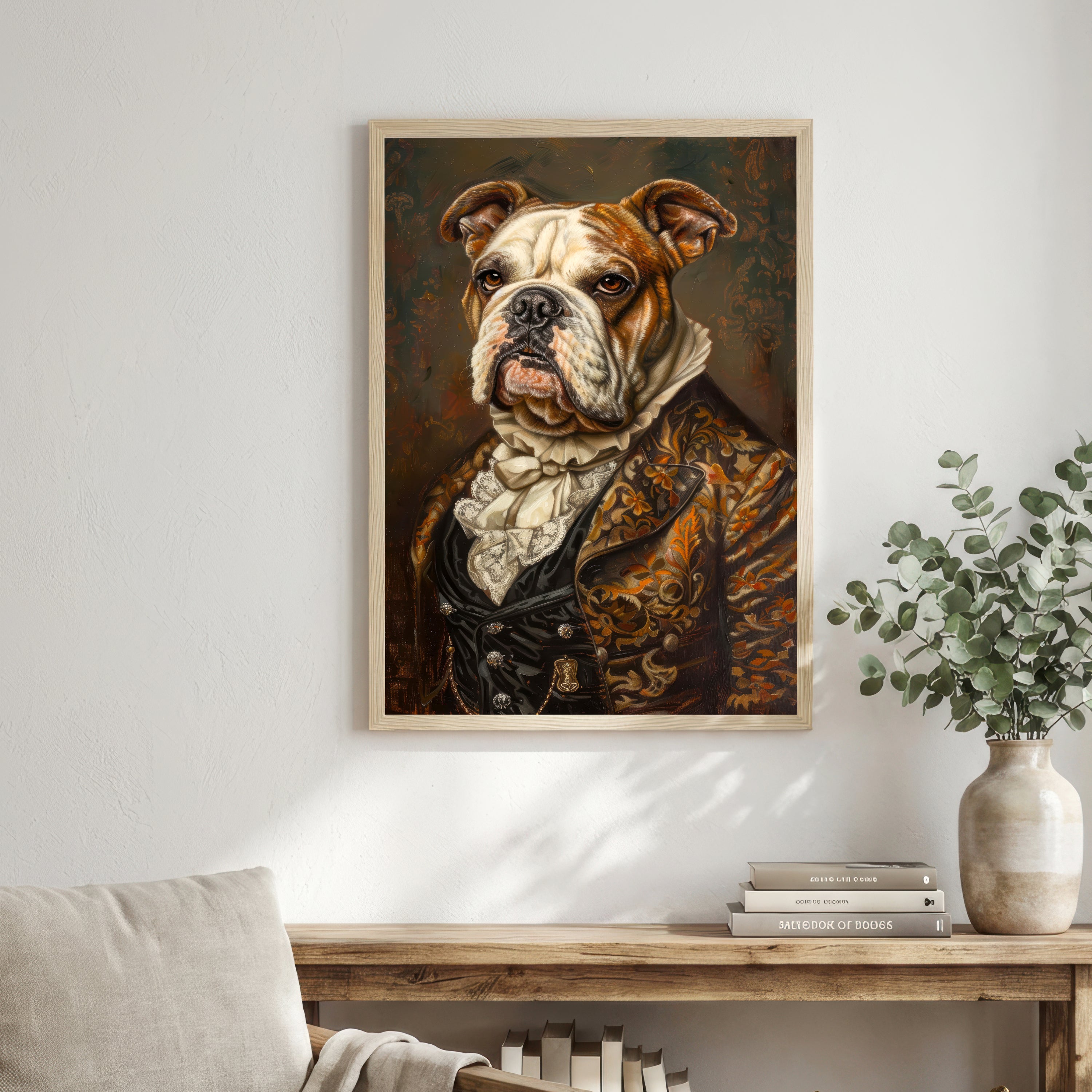 Victorian Bulldog Portrait Art Print