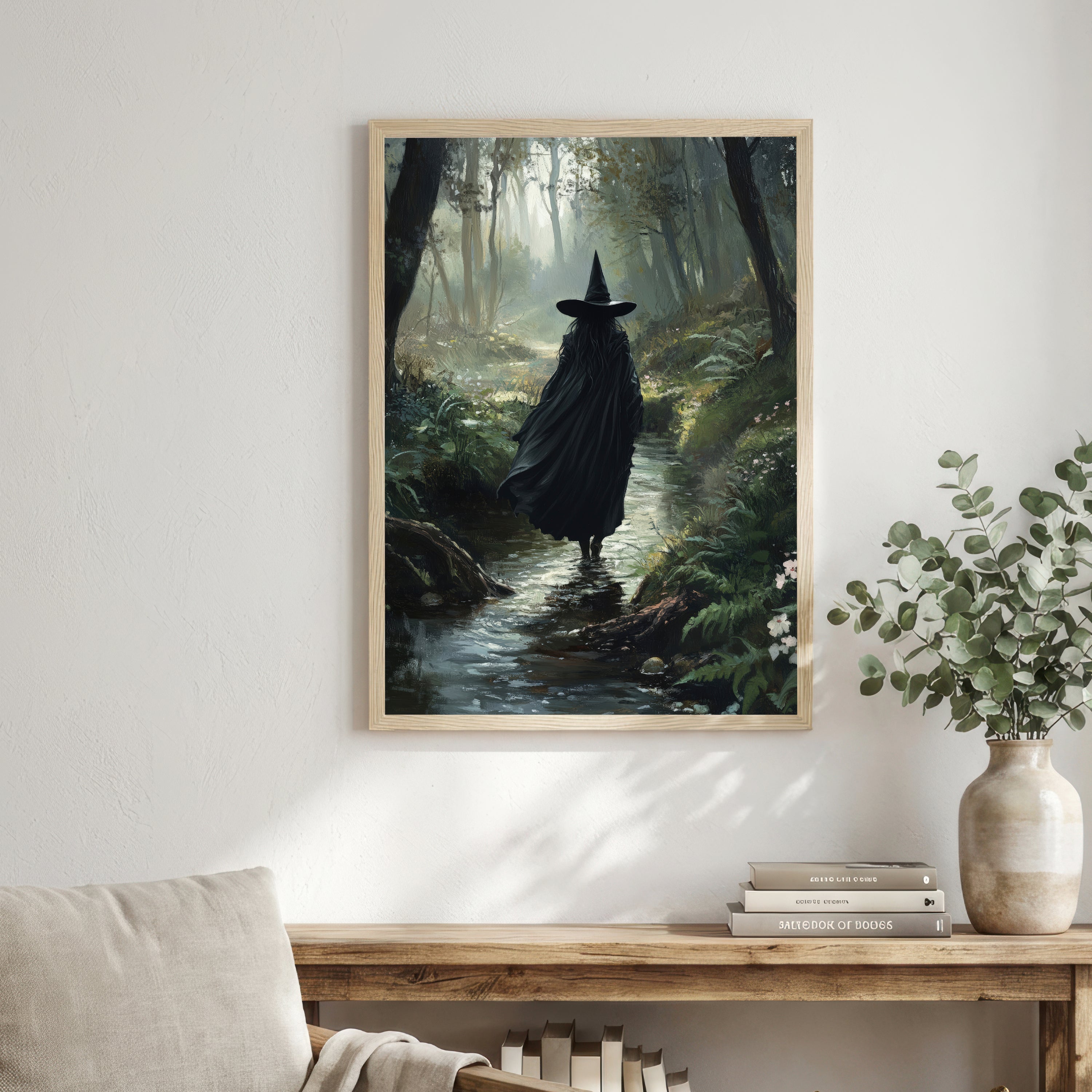 Witch in Forest Dark Fantasy Art Print