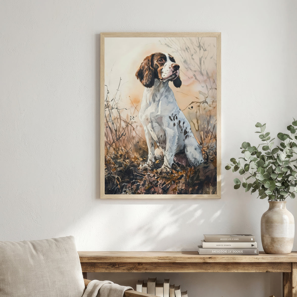 Watercolour Spaniel Dog Art Print
